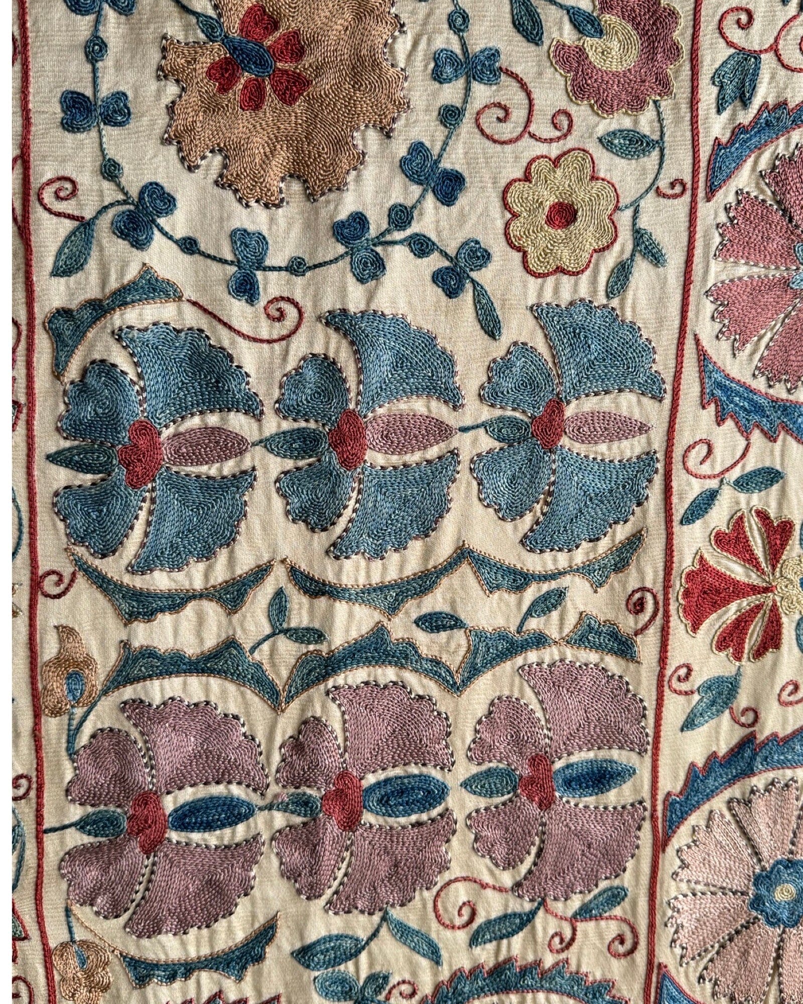 Hand Stitched Suzani (CSSU086224 | 61 x 89") Suzani Aziz Suzani