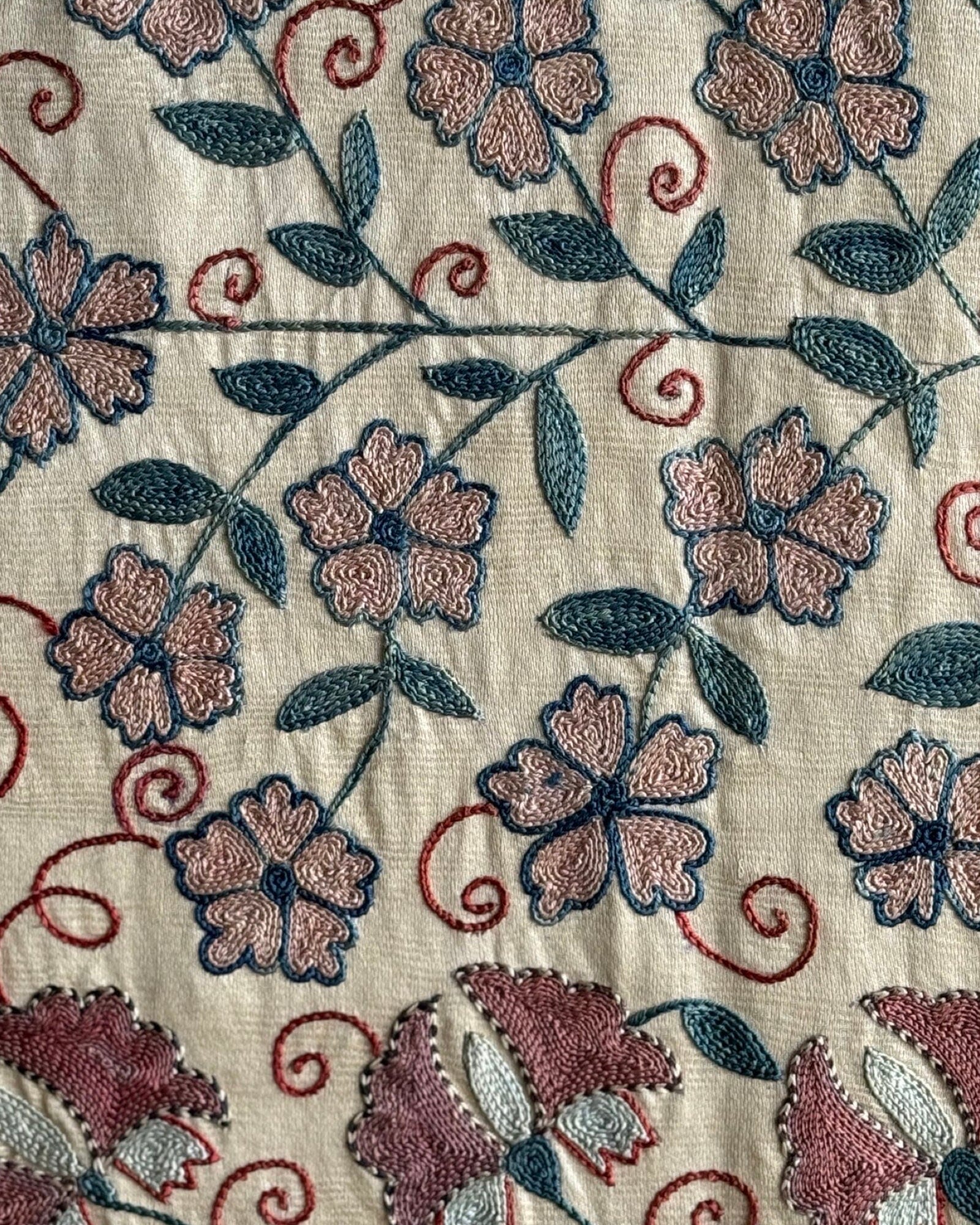 Hand Stitched Suzani (CSSU086224 | 61 x 89") Suzani Aziz Suzani