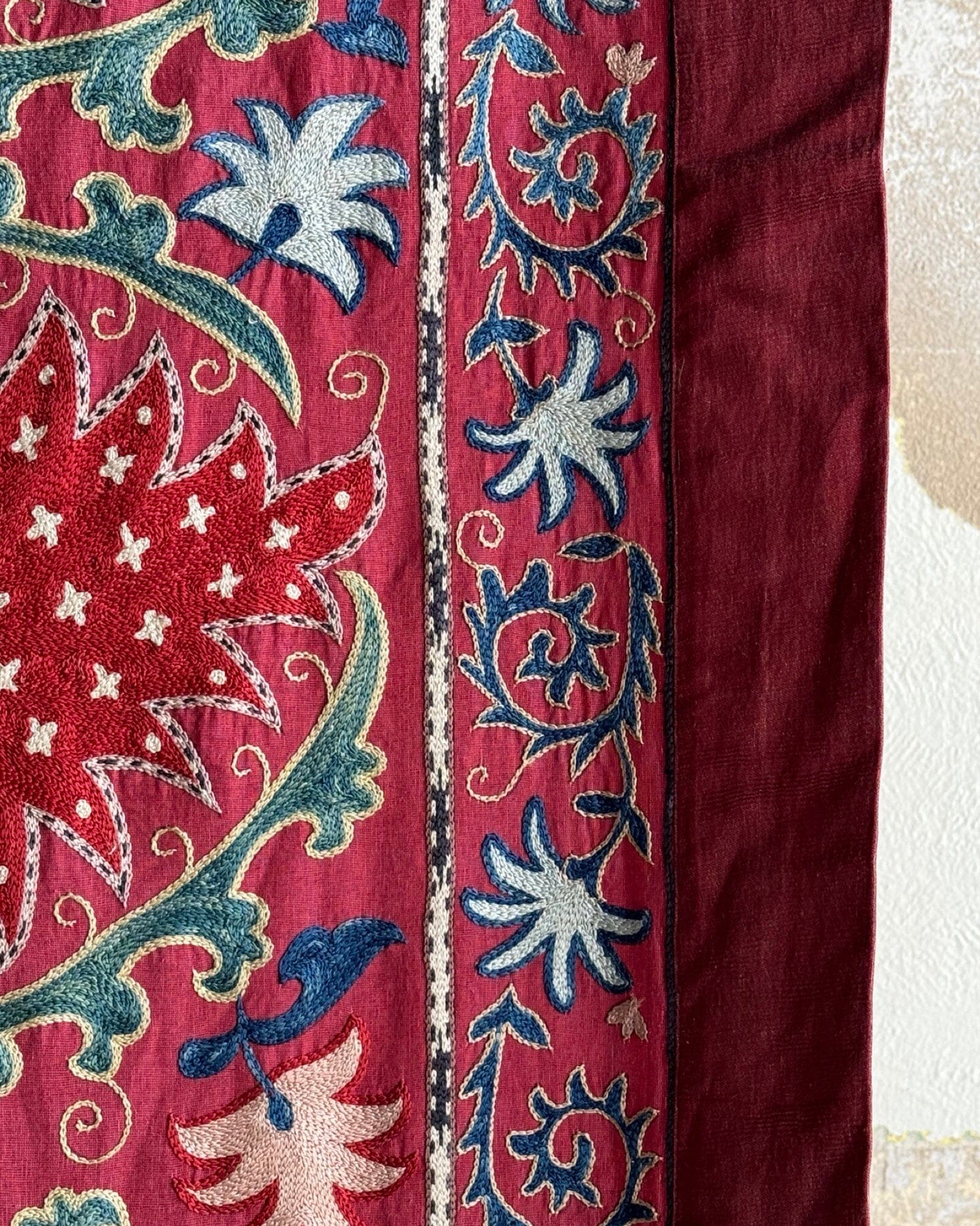 Hand Stitched Suzani (CSSU087324 | 84 x 108") Suzani Aziz Suzani