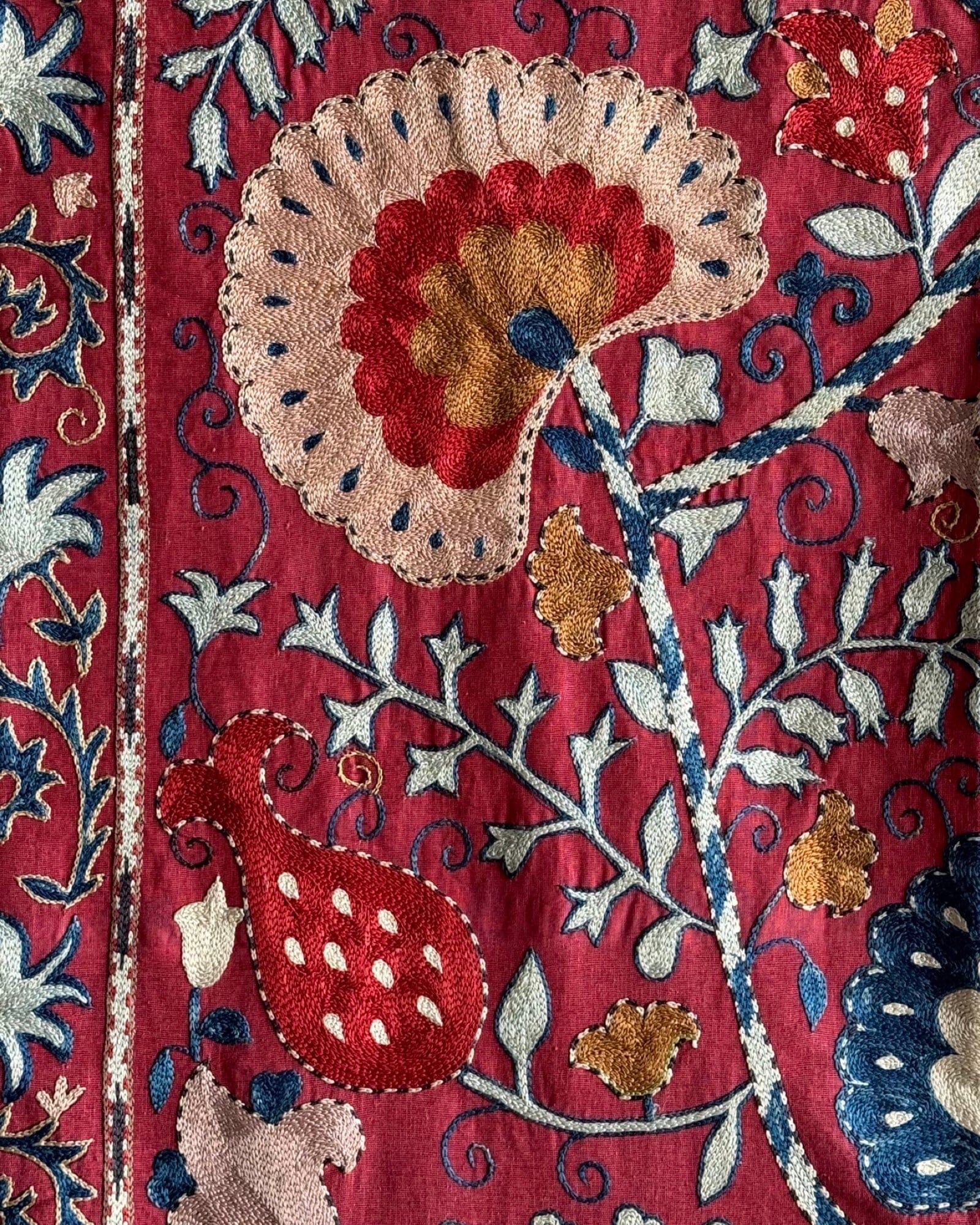 Hand Stitched Suzani (CSSU087324 | 84 x 108") Suzani Aziz Suzani