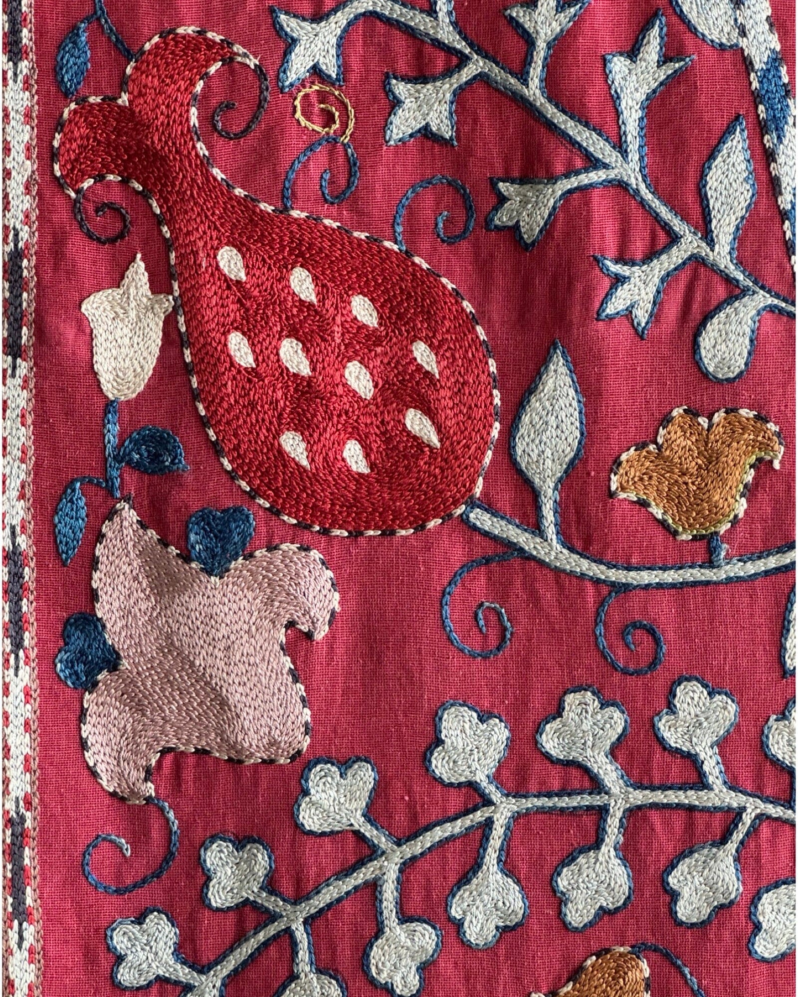 Hand Stitched Suzani (CSSU087324 | 84 x 108") Suzani Aziz Suzani