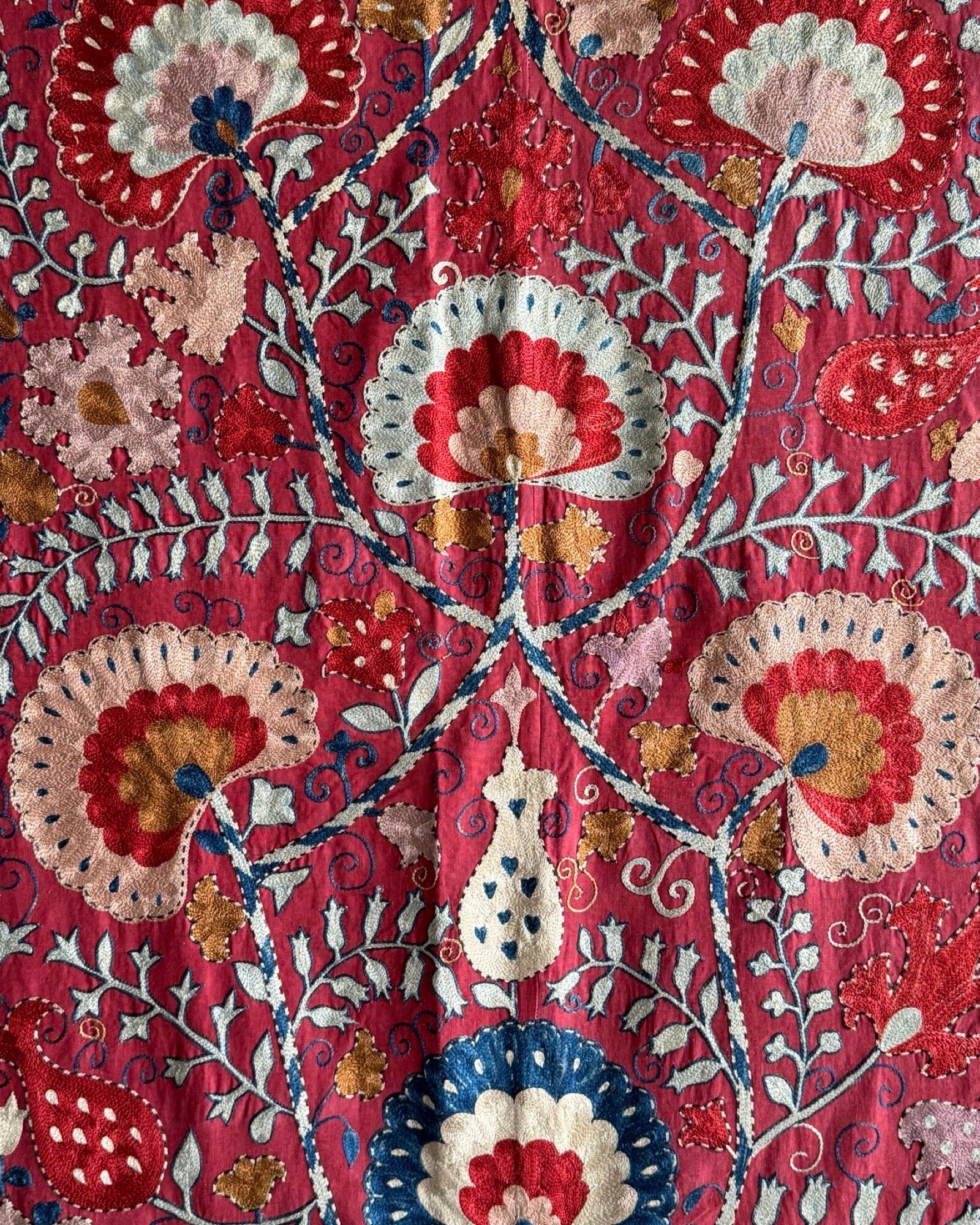 Hand Stitched Suzani (CSSU087324 | 84 x 108") Suzani Aziz Suzani