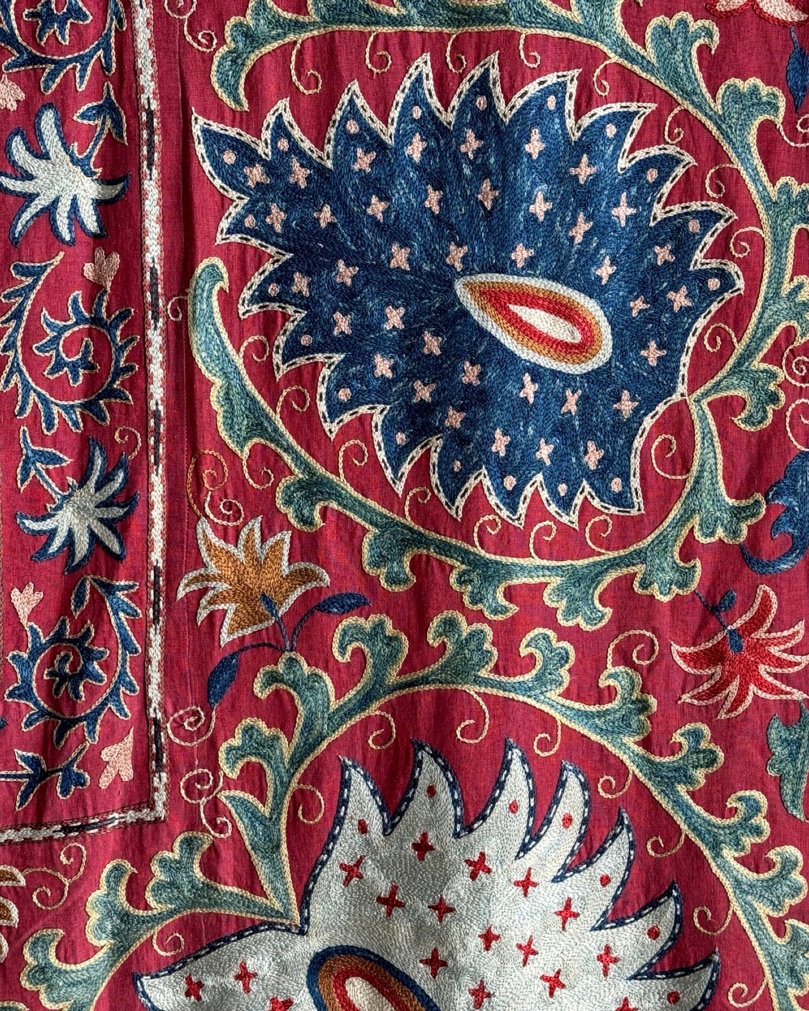 Hand Stitched Suzani (CSSU087324 | 84 x 108") Suzani Aziz Suzani