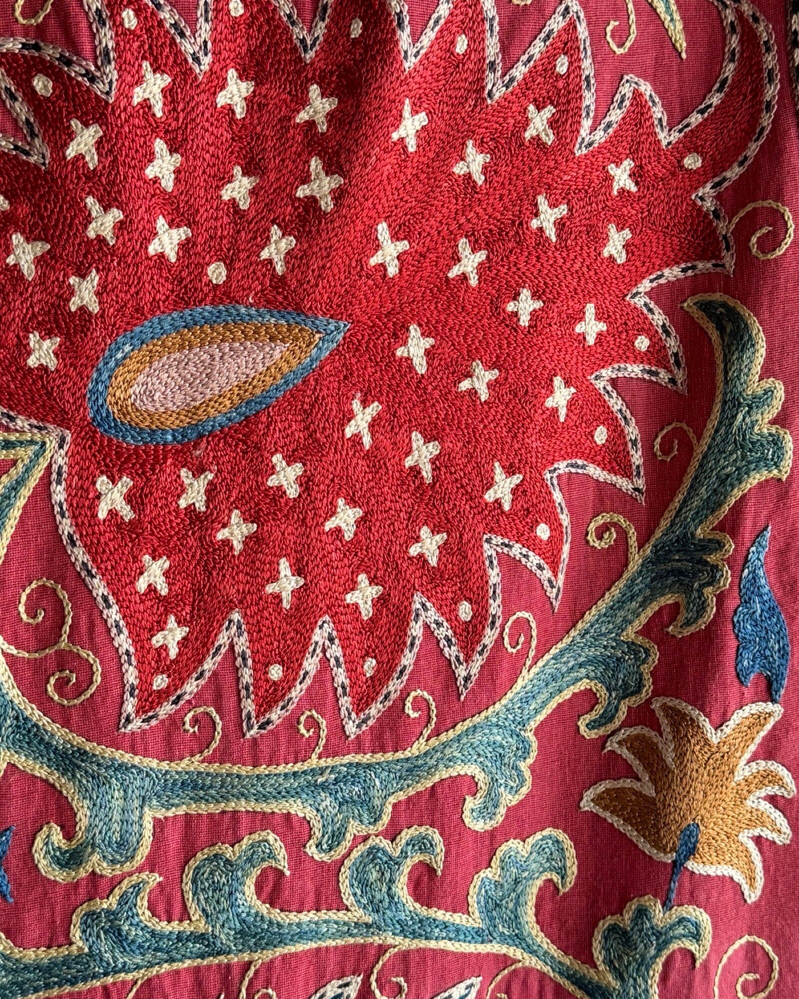Hand Stitched Suzani (CSSU087324 | 84 x 108") Suzani Aziz Suzani