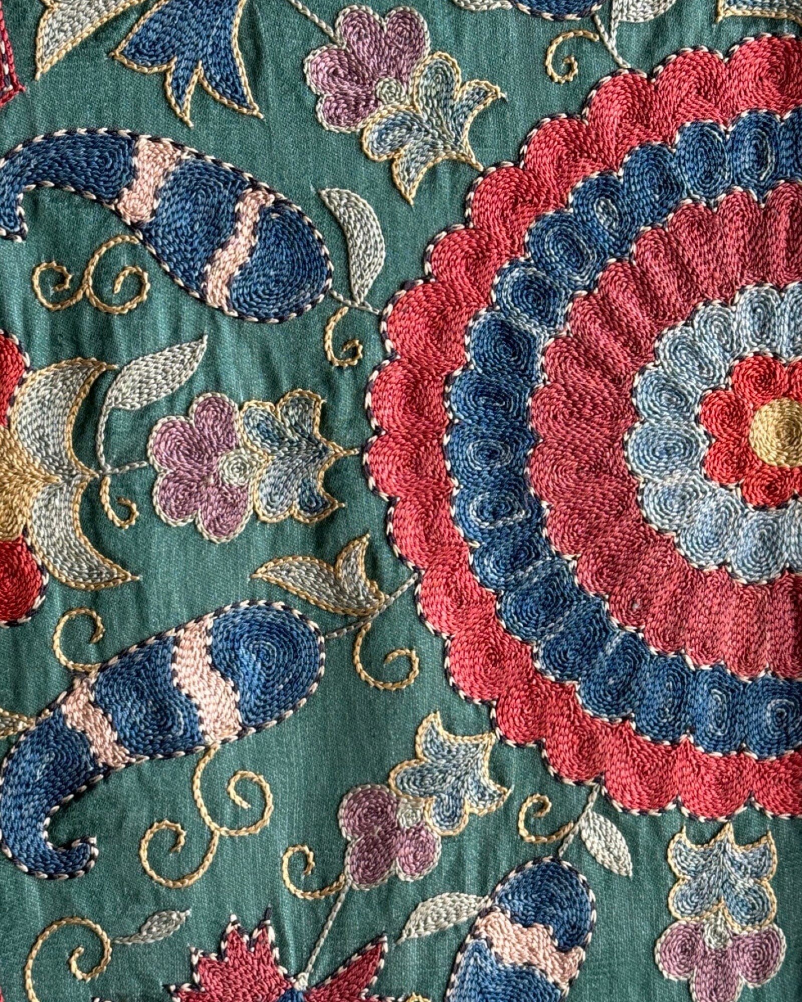 Hand Stitched Suzani (CSSU087524 | 84 x 109") Suzani Aziz Suzani