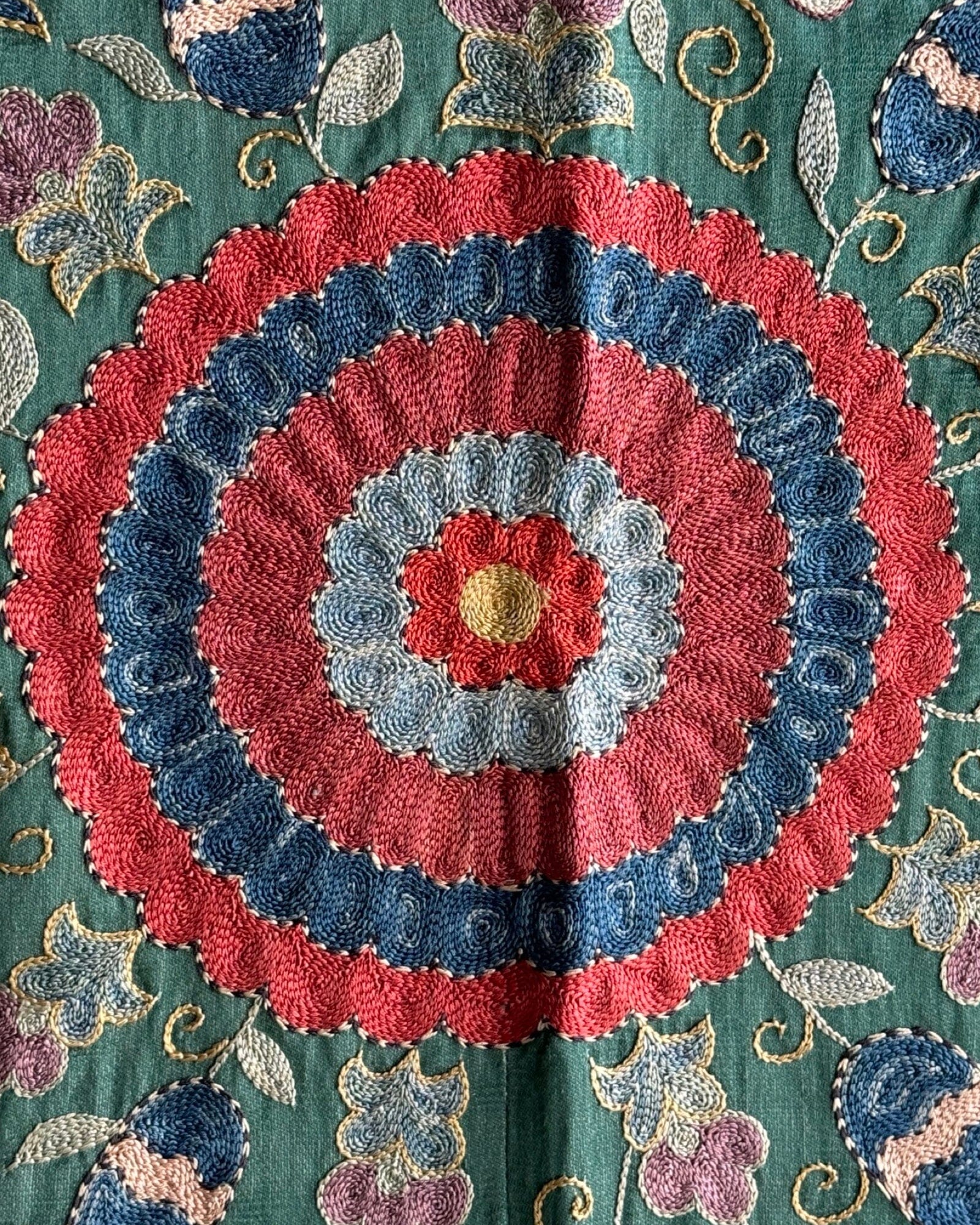 Hand Stitched Suzani (CSSU087524 | 84 x 109") Suzani Aziz Suzani