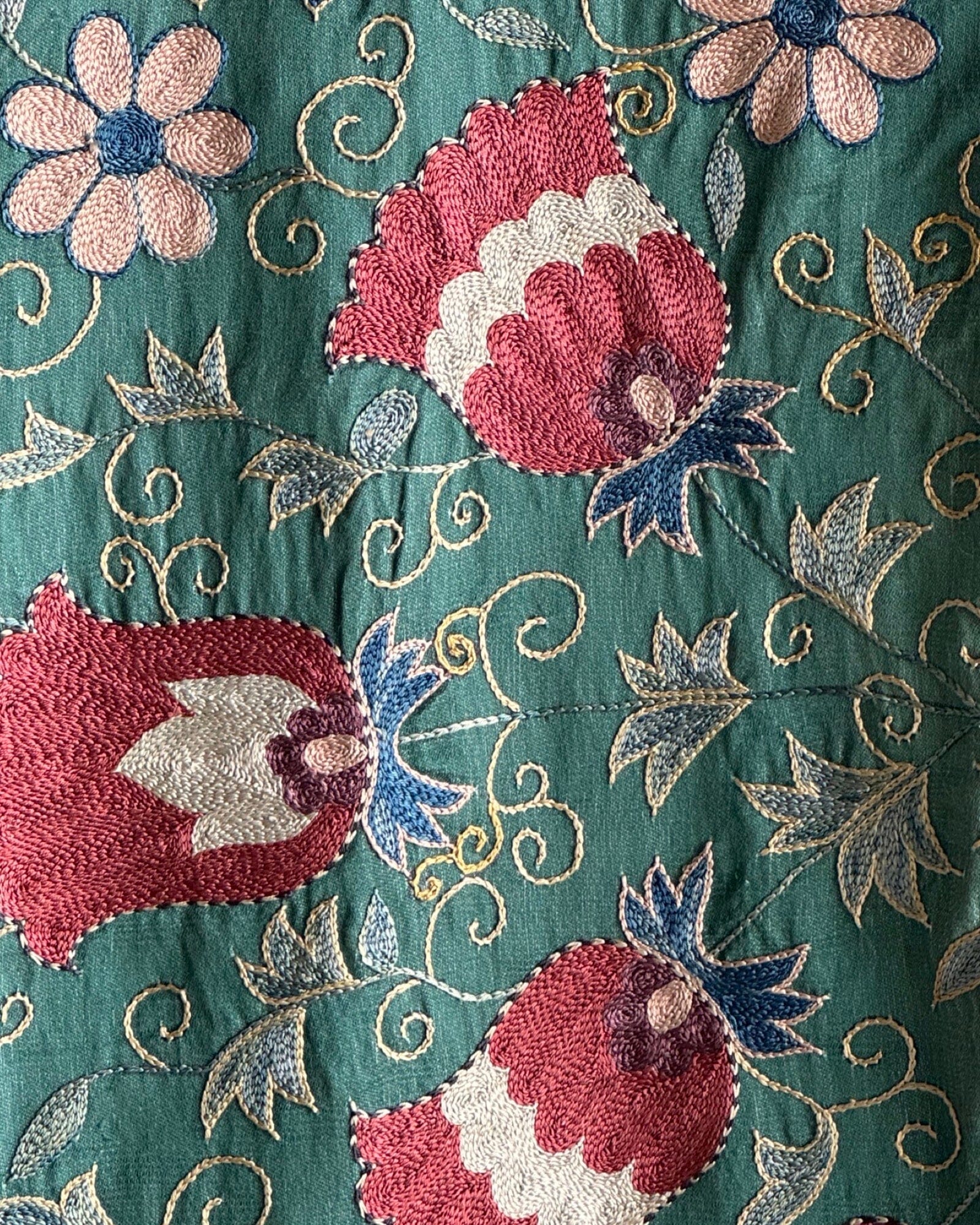Hand Stitched Suzani (CSSU087524 | 84 x 109") Suzani Aziz Suzani