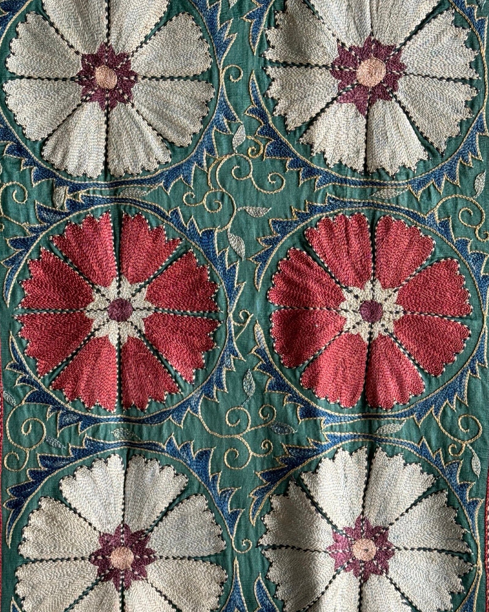 Hand Stitched Suzani (CSSU087524 | 84 x 109") Suzani Aziz Suzani