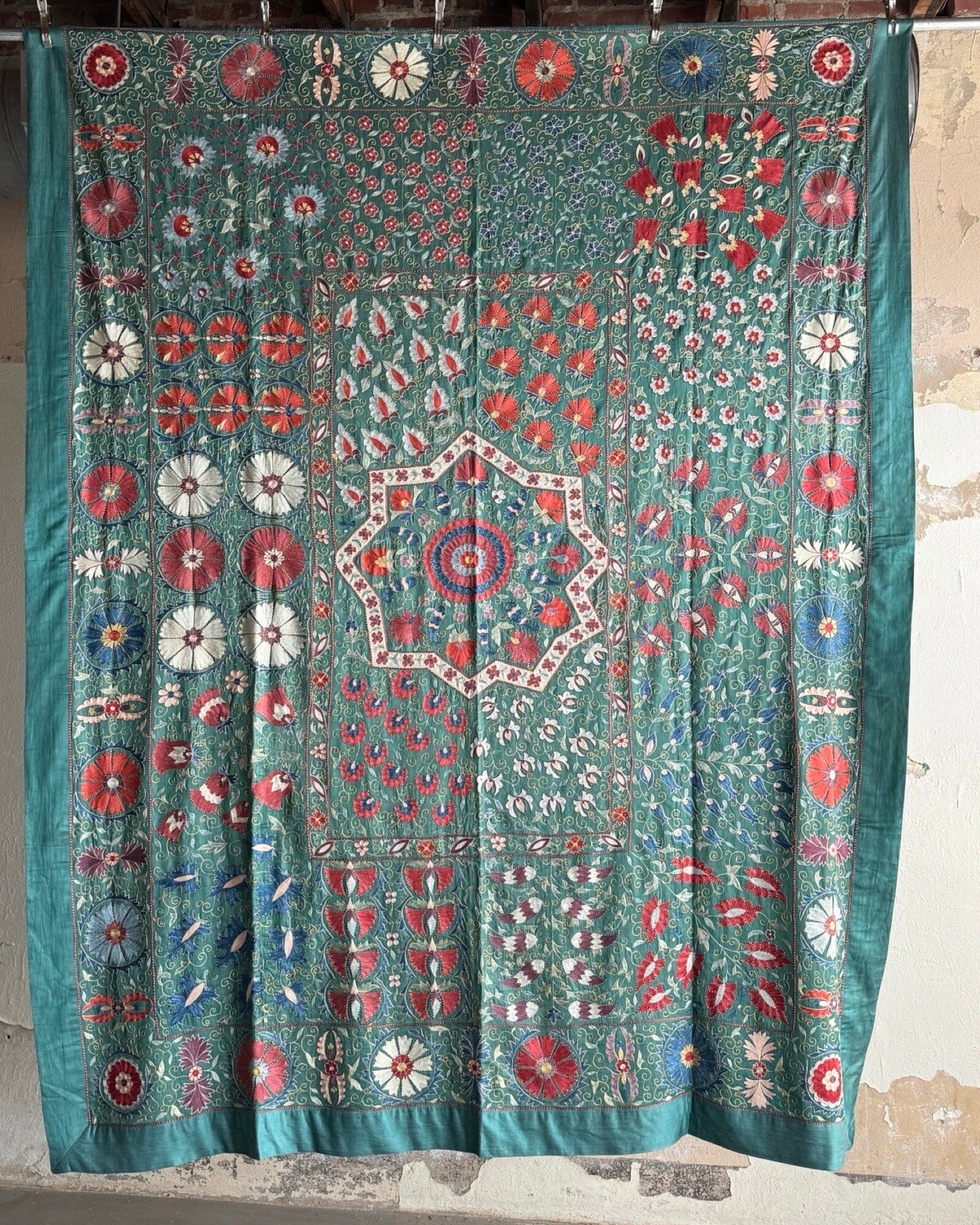 Hand Stitched Suzani (CSSU087524 | 84 x 109") Suzani Aziz Suzani