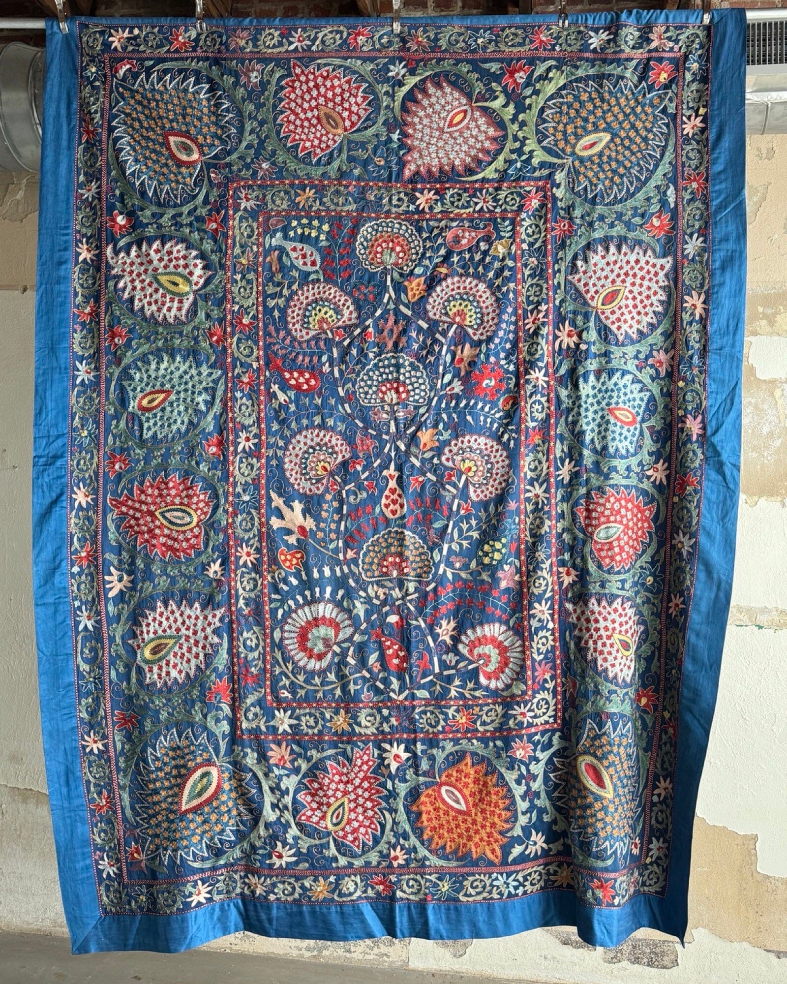 Hand Stitched Suzani (CSSU087624 | 82 x 108") Suzani Aziz Suzani