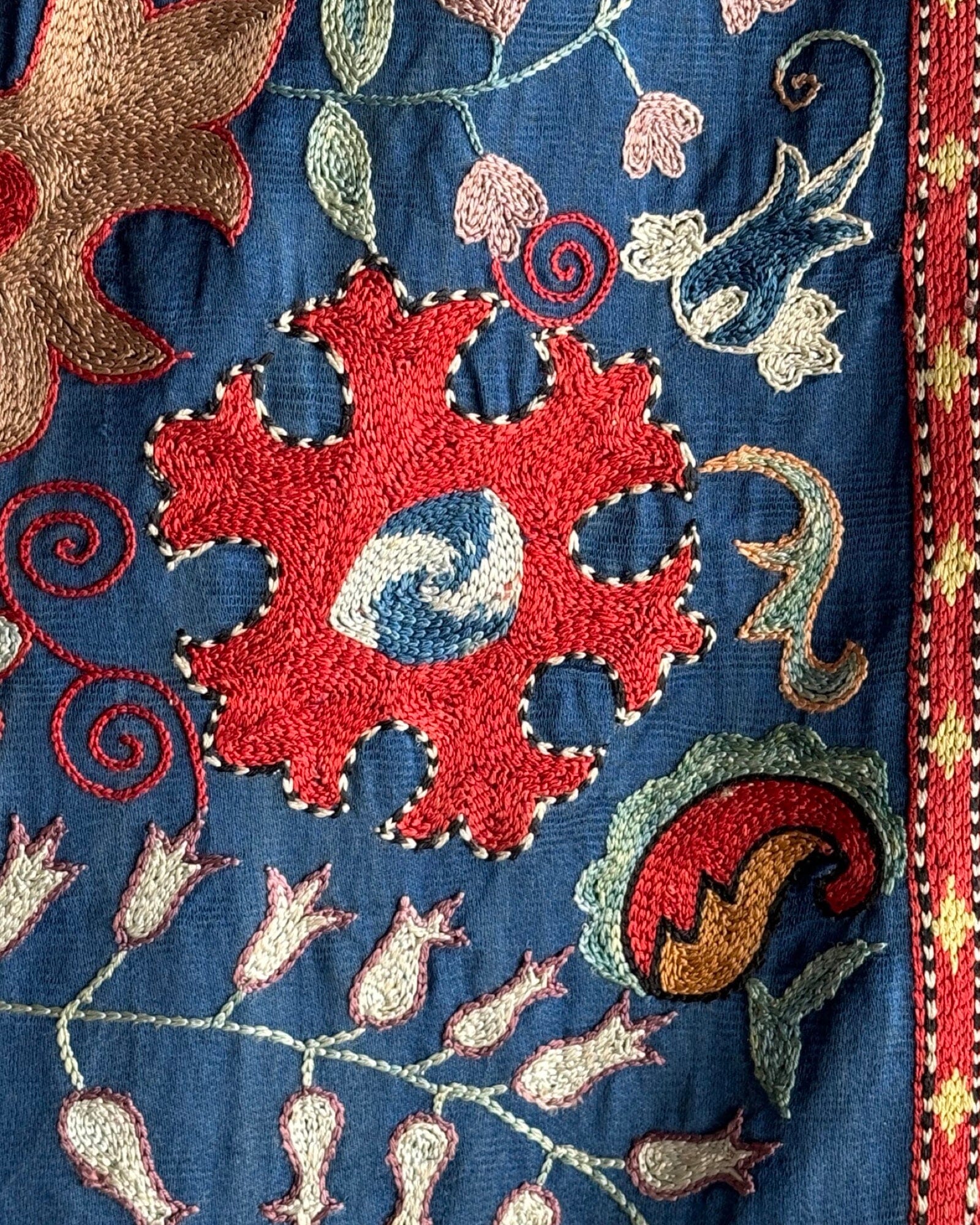 Hand Stitched Suzani (CSSU087624 | 82 x 108") Suzani Aziz Suzani