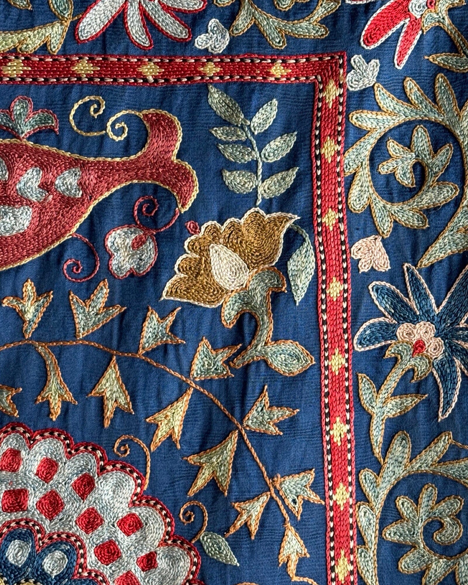 Hand Stitched Suzani (CSSU087624 | 82 x 108") Suzani Aziz Suzani