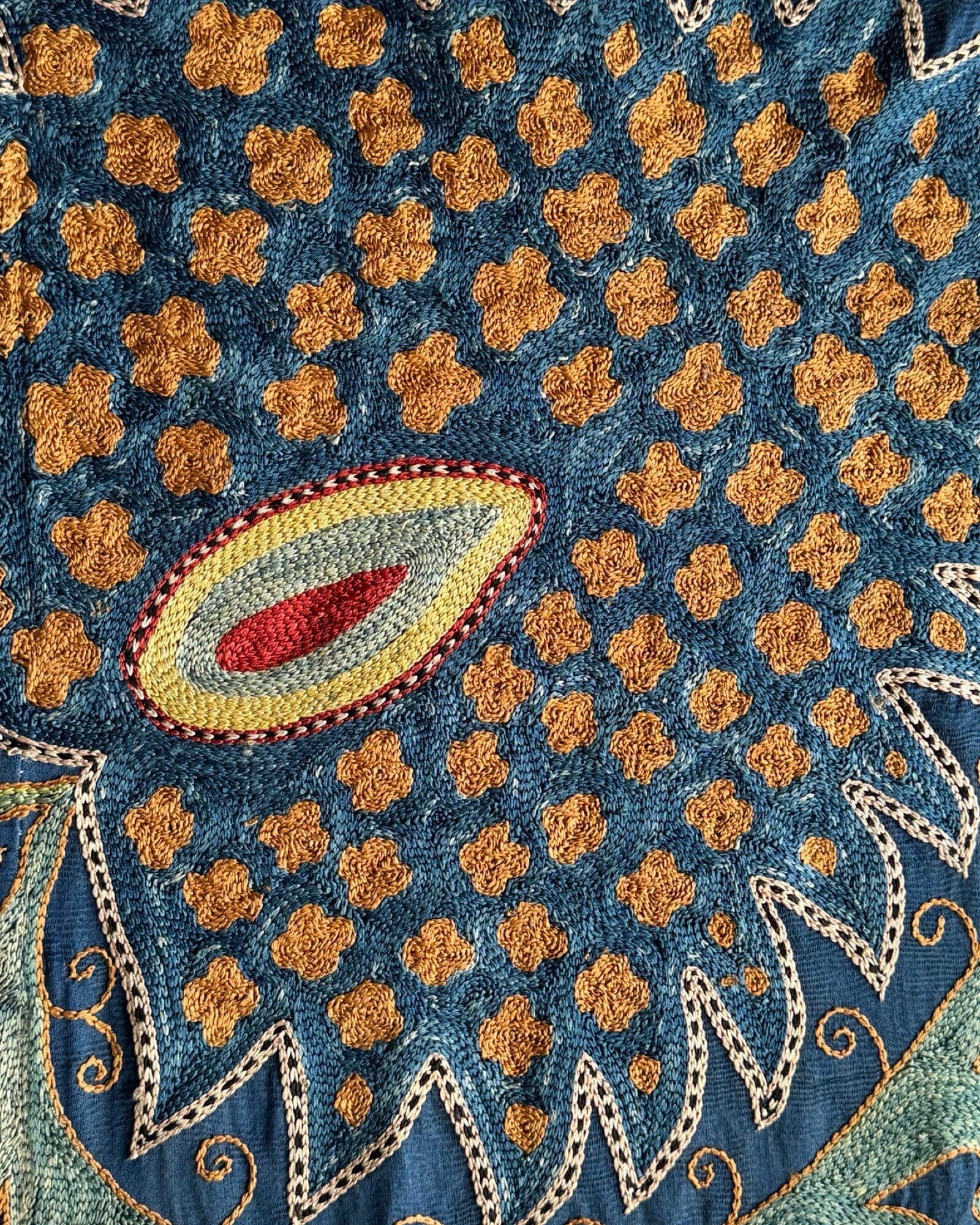 Hand Stitched Suzani (CSSU087624 | 82 x 108") Suzani Aziz Suzani