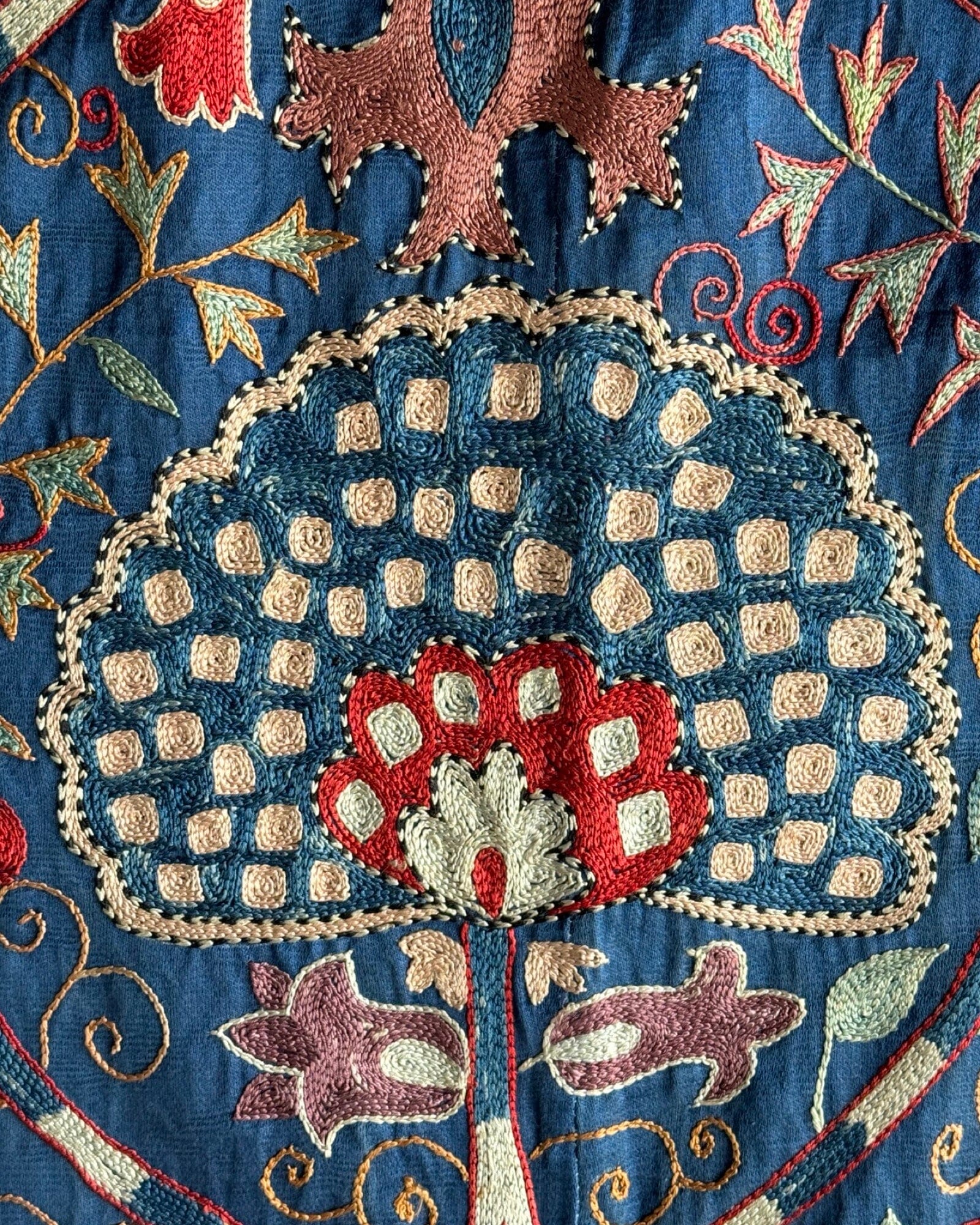 Hand Stitched Suzani (CSSU087624 | 82 x 108") Suzani Aziz Suzani