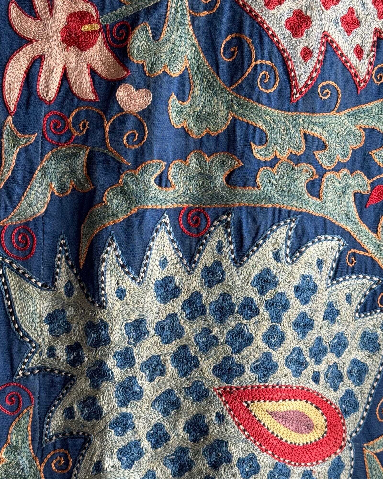 Hand Stitched Suzani (CSSU087624 | 82 x 108") Suzani Aziz Suzani
