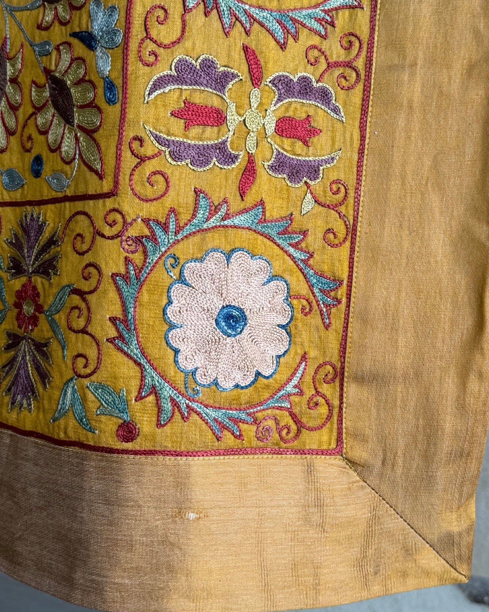 Hand Stitched Suzani (CSSU087824 | 64 x 94 ") Suzani Aziz Suzani