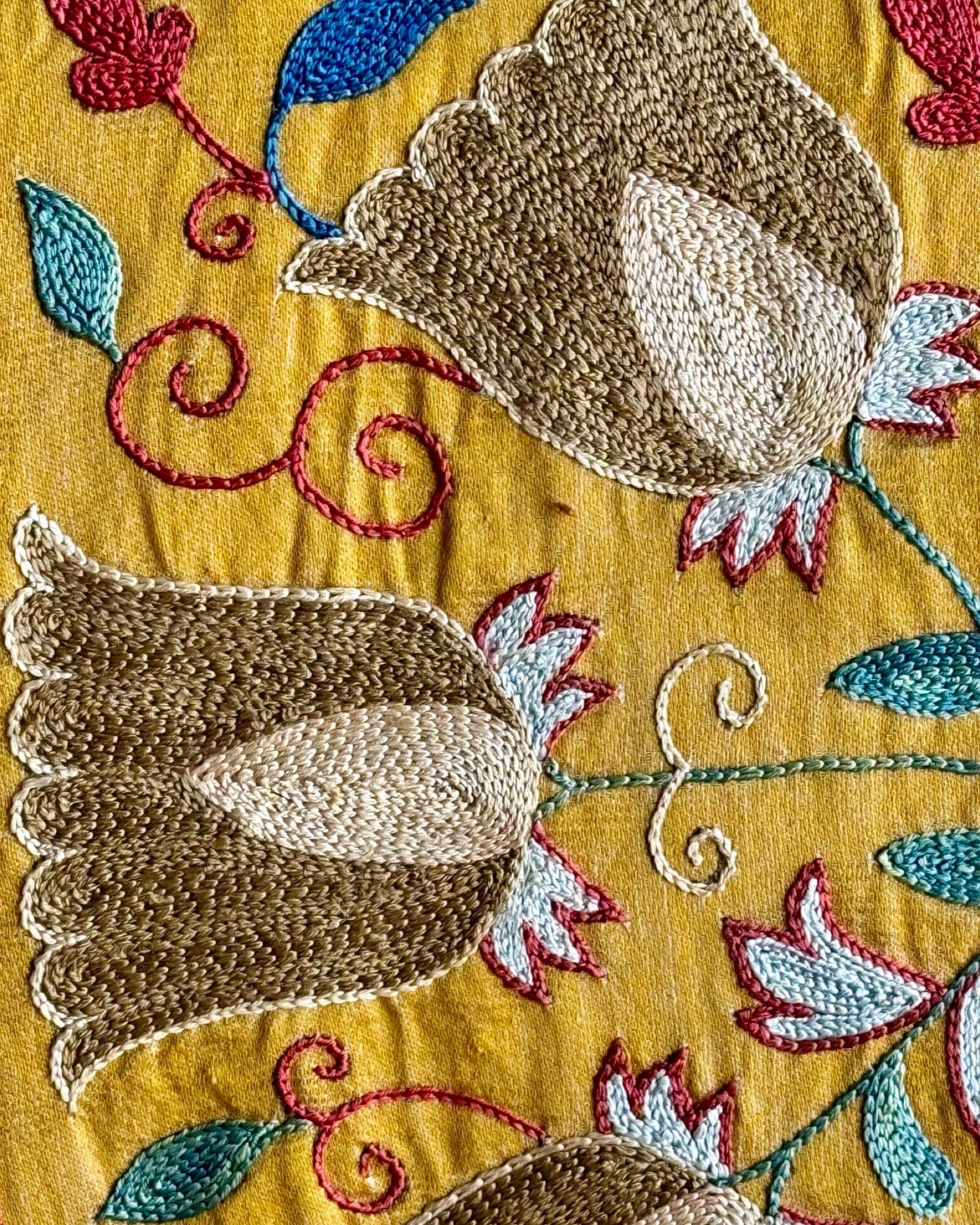 Hand Stitched Suzani (CSSU087824 | 64 x 94 ") Suzani Aziz Suzani