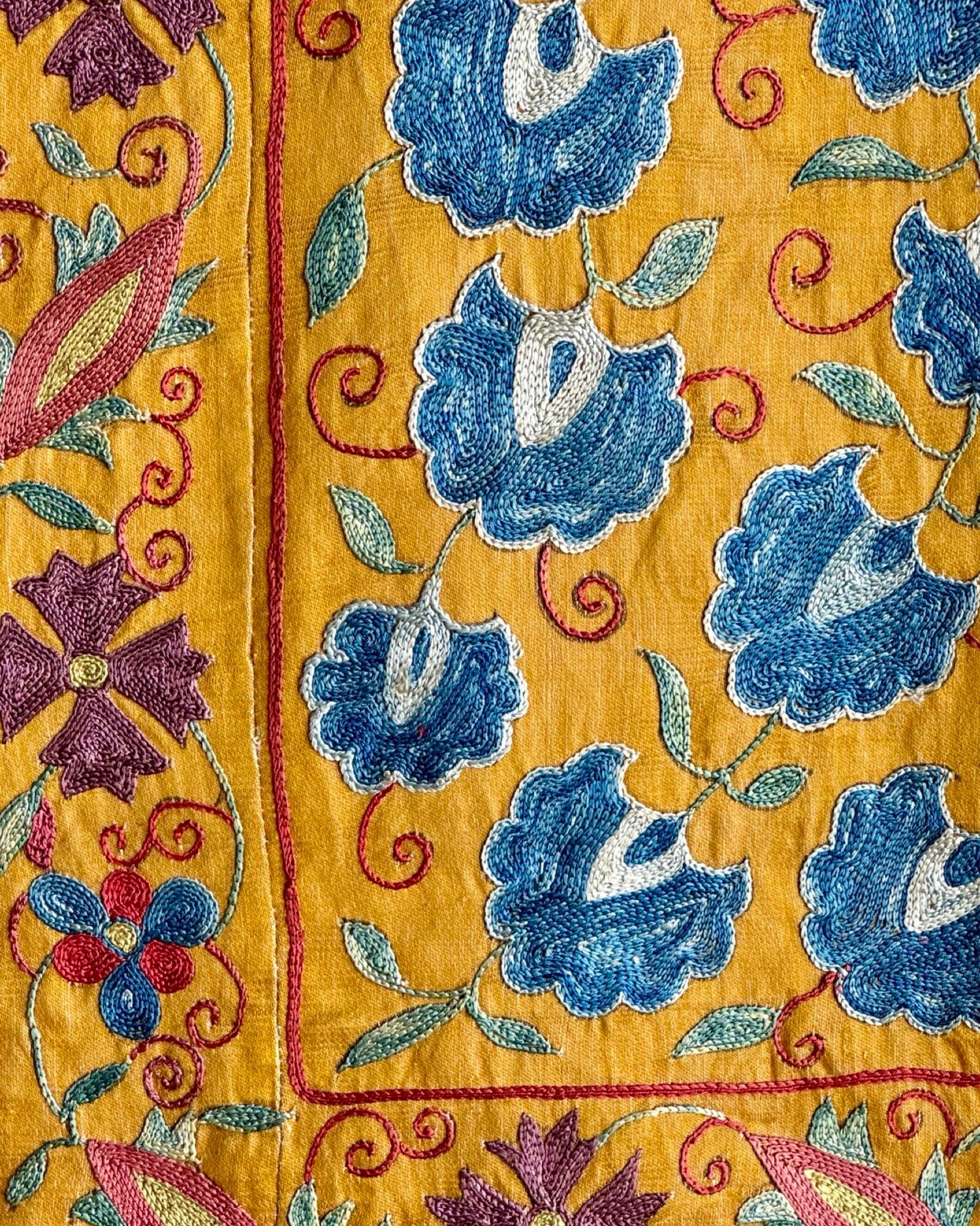 Hand Stitched Suzani (CSSU087824 | 64 x 94 ") Suzani Aziz Suzani