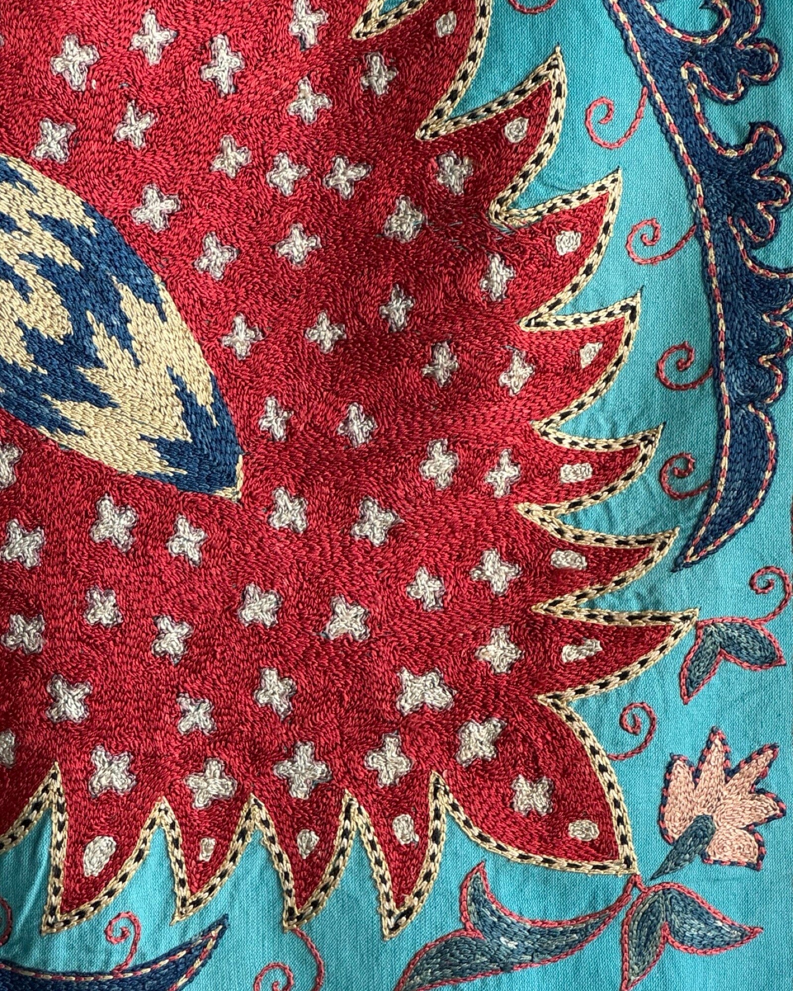 Hand Stitched Suzani (CSSU087924 | 80 x 107.5") Suzani Aziz Suzani