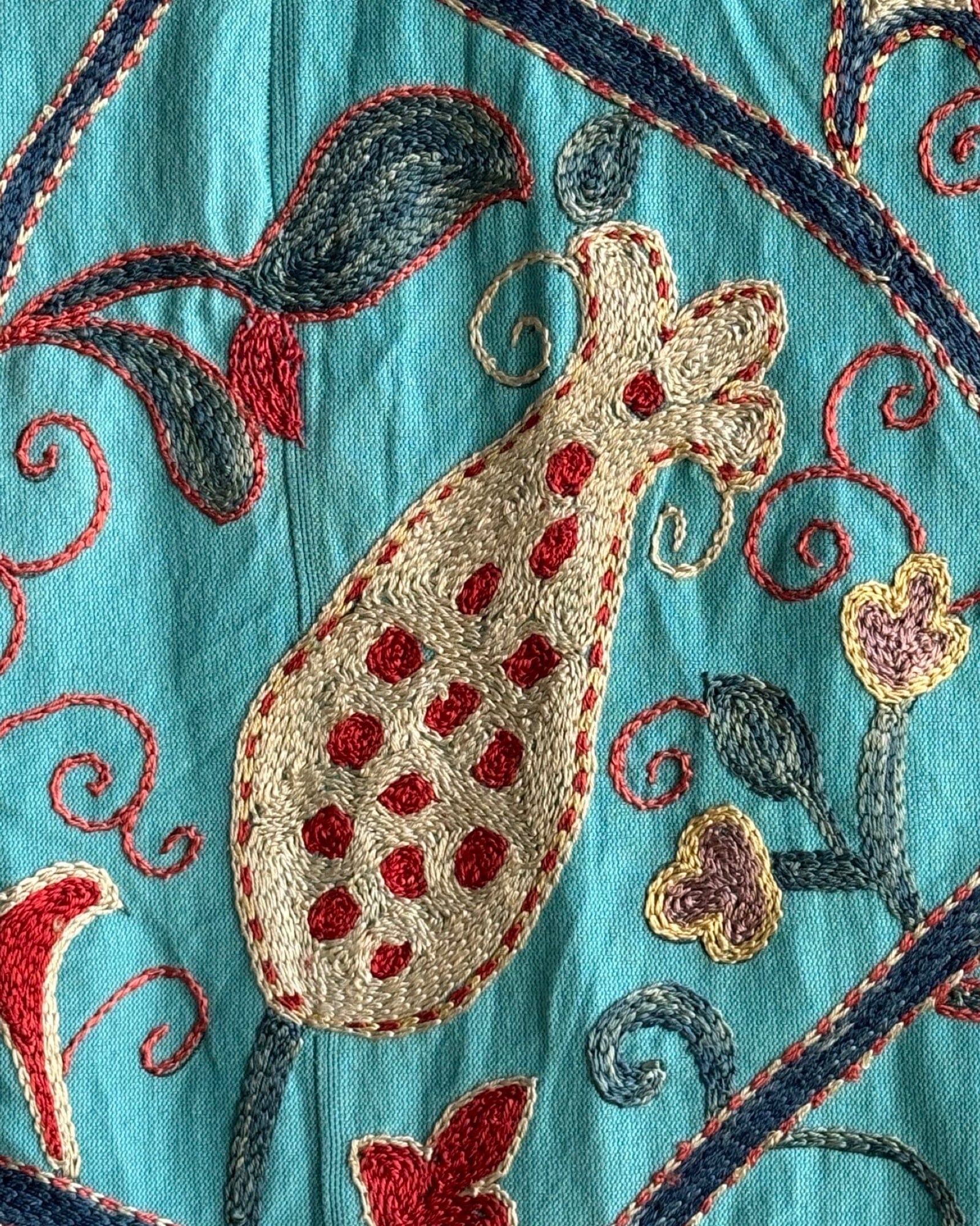 Hand Stitched Suzani (CSSU087924 | 80 x 107.5") Suzani Aziz Suzani