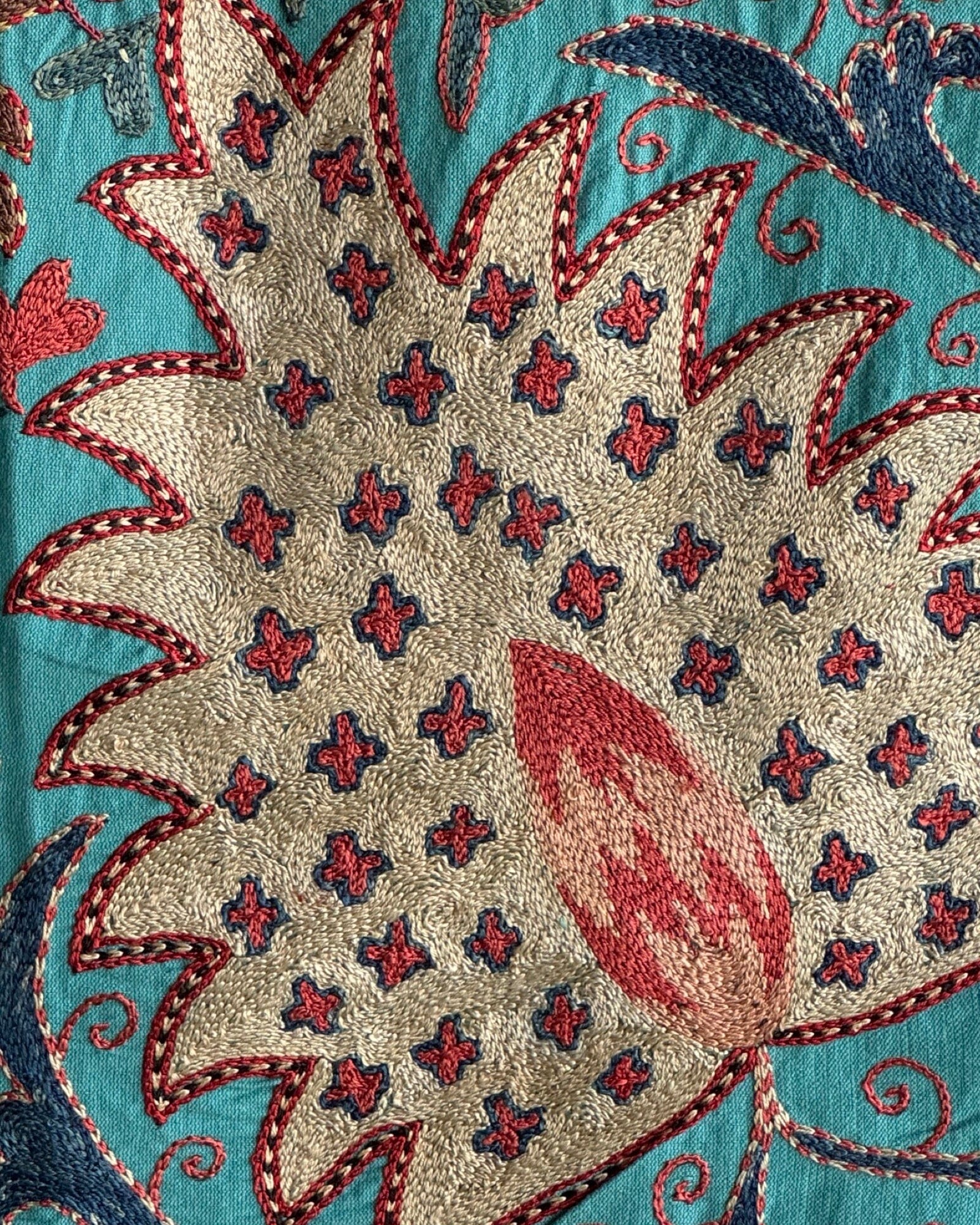 Hand Stitched Suzani (CSSU087924 | 80 x 107.5") Suzani Aziz Suzani