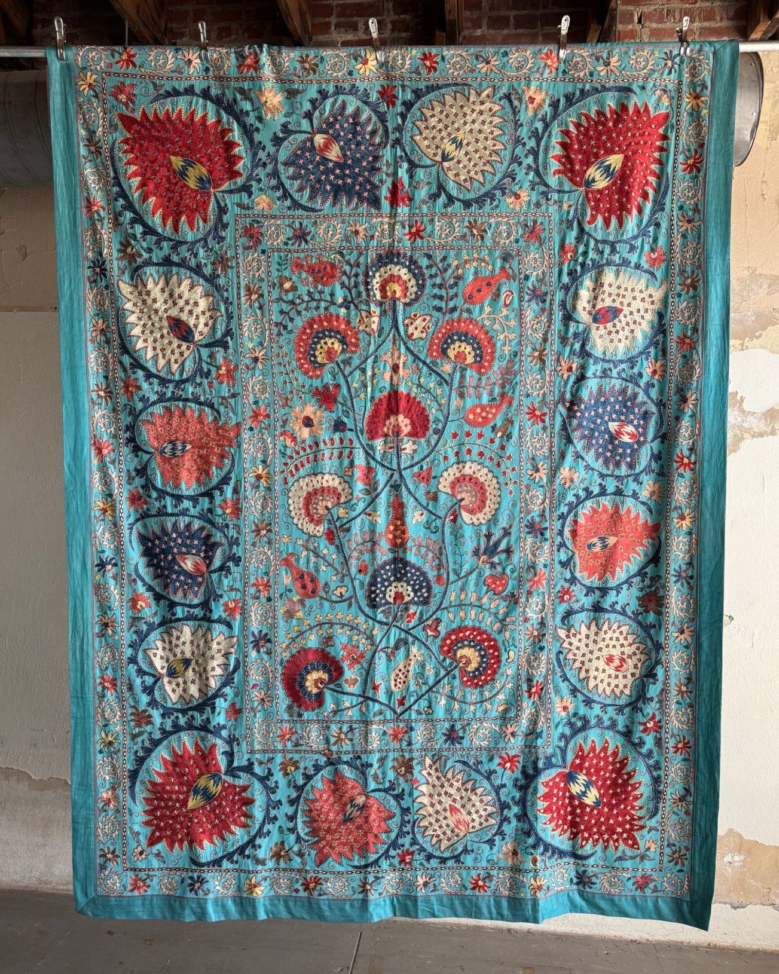 Hand Stitched Suzani (CSSU087924 | 80 x 107.5") Suzani Aziz Suzani
