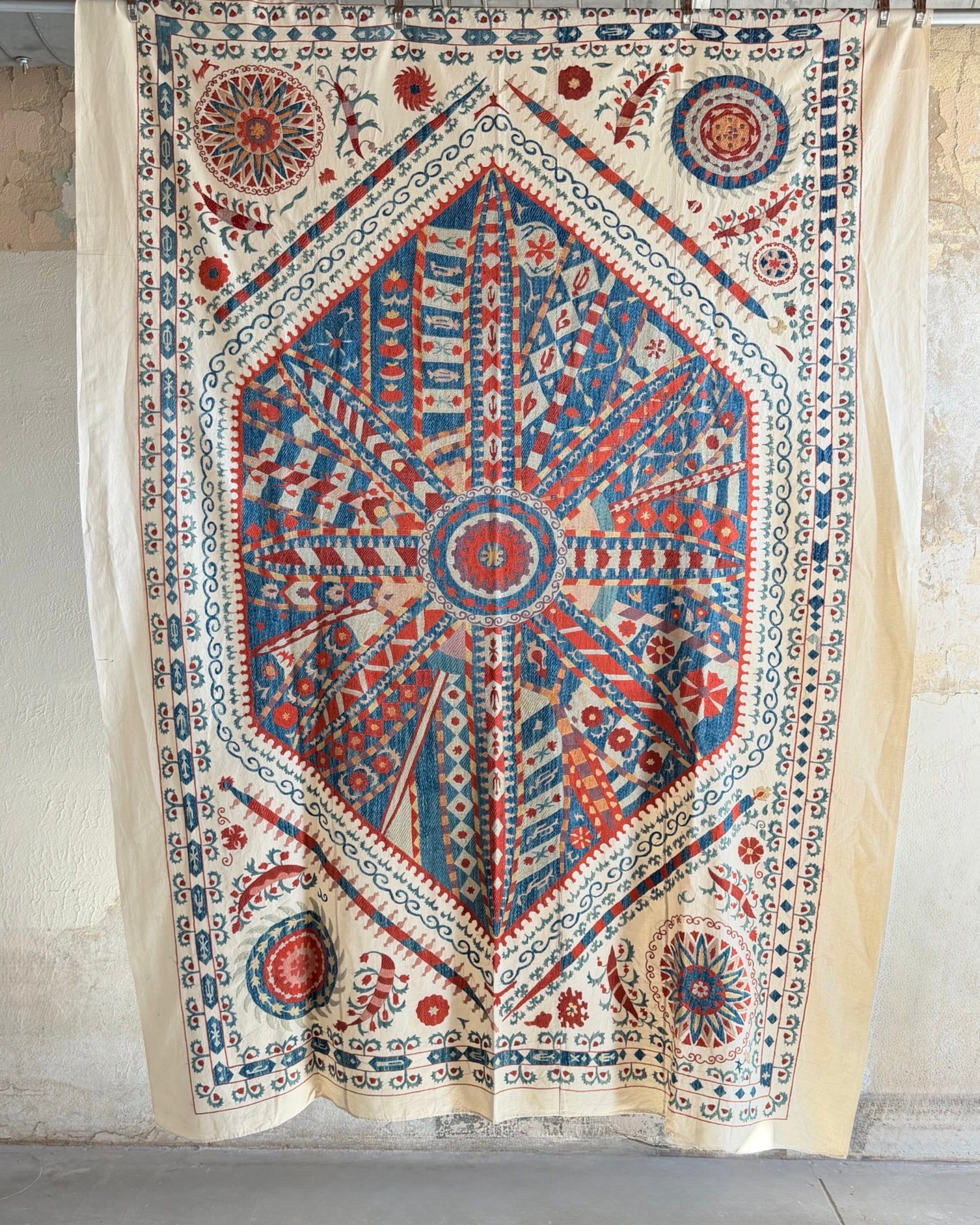 Hand Stitched Suzani (CSSU201321 | 74 x 107") Suzani Aziz Suzani