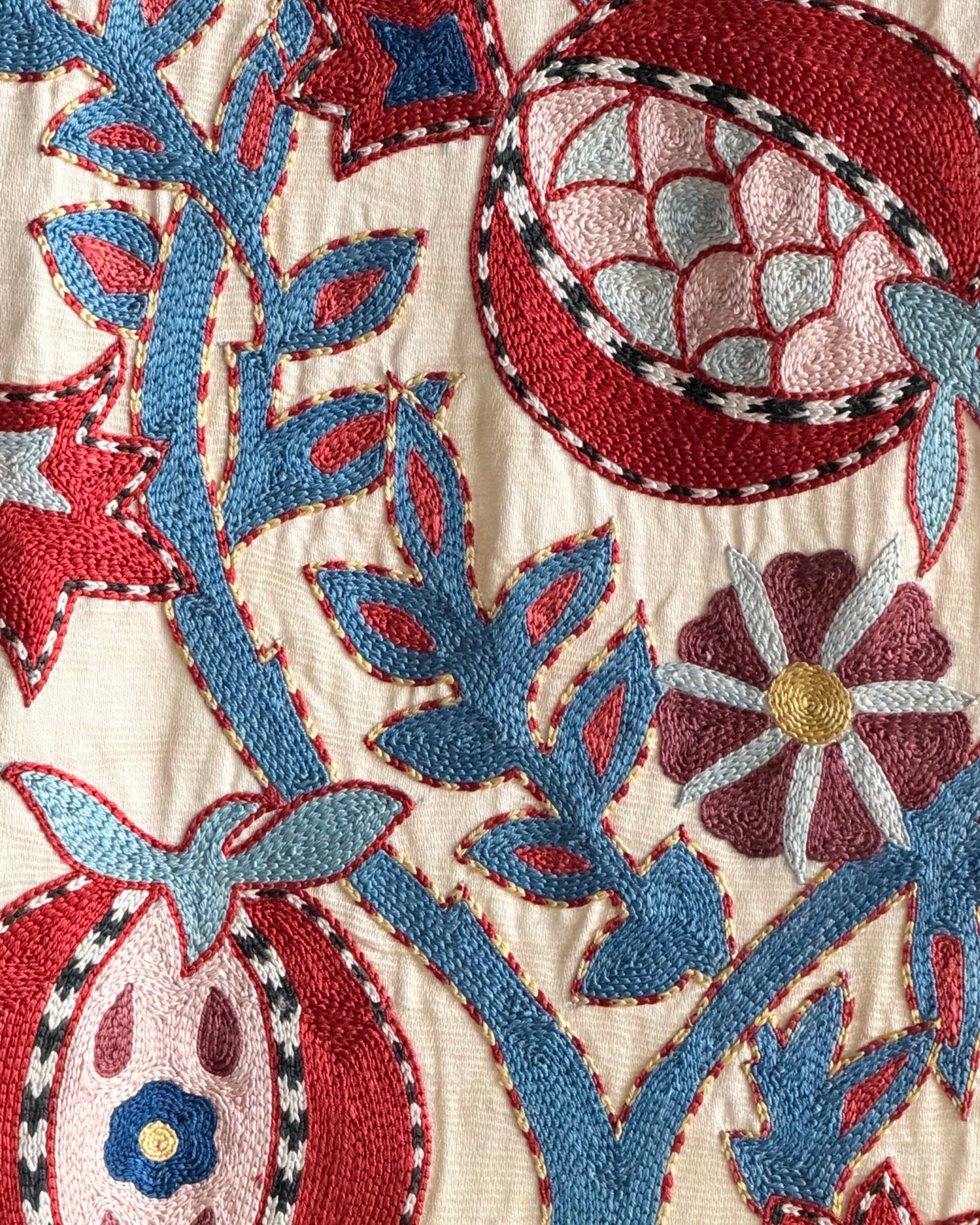 Hand Stitched Suzani (CSSU221022| 61 x 75") Suzani Aziz Suzani