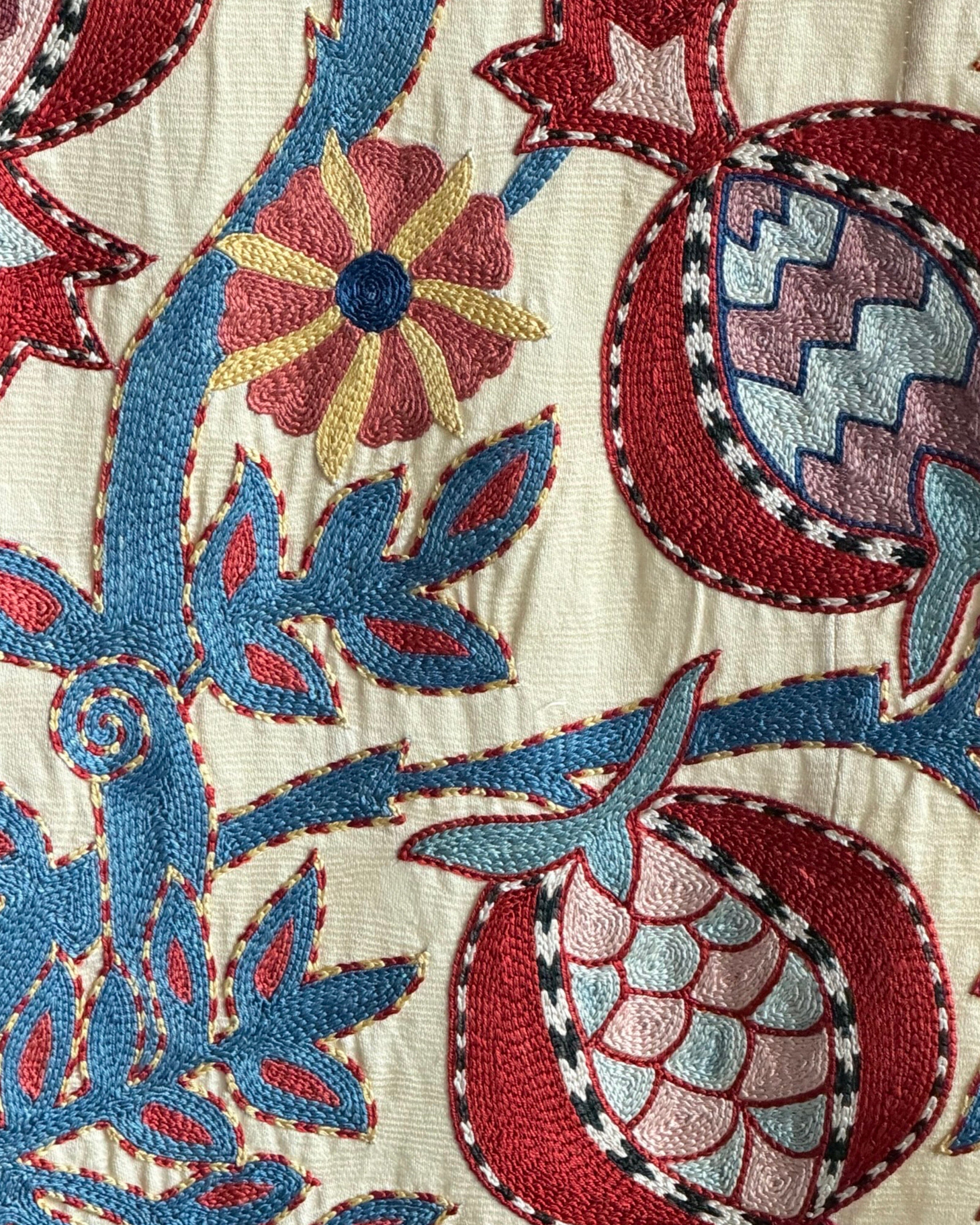 Hand Stitched Suzani (CSSU221022| 61 x 75") Suzani Aziz Suzani
