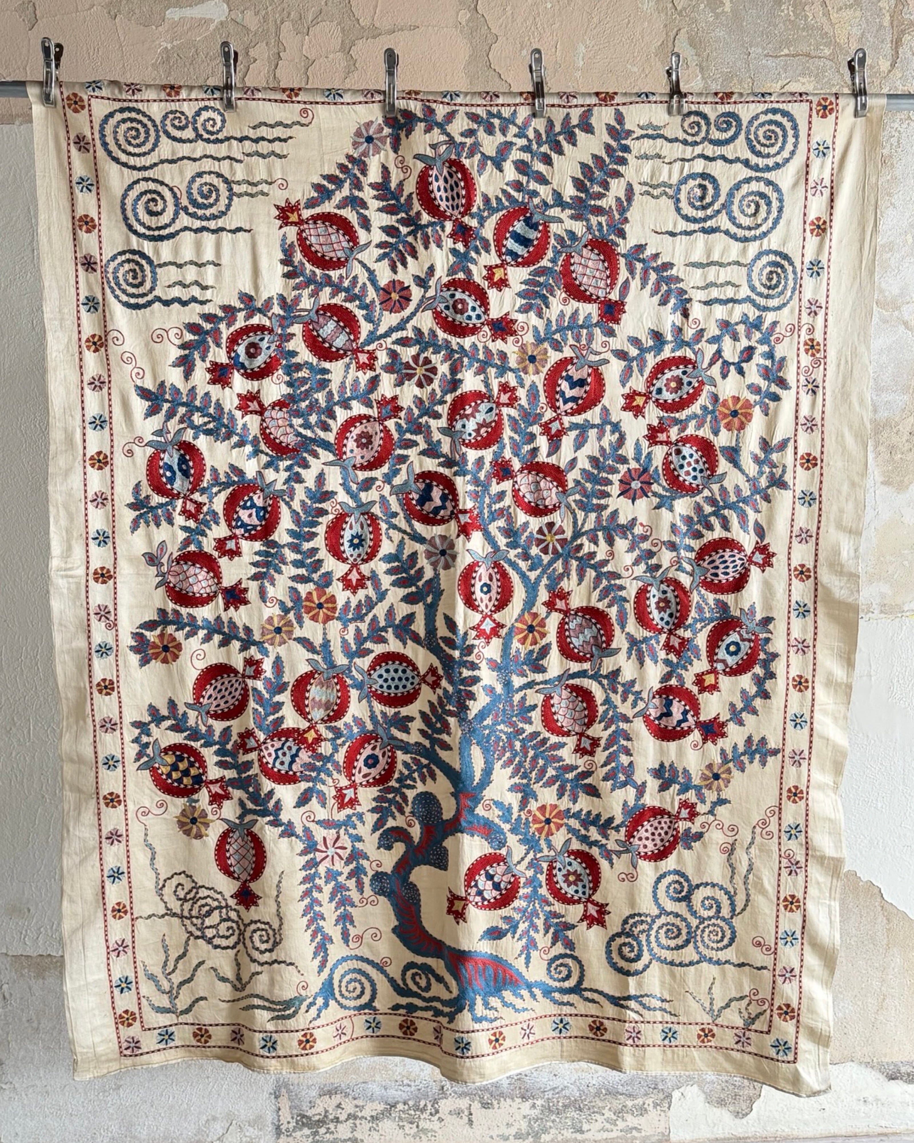 Hand Stitched Suzani (CSSU221022| 61 x 75") Suzani Aziz Suzani
