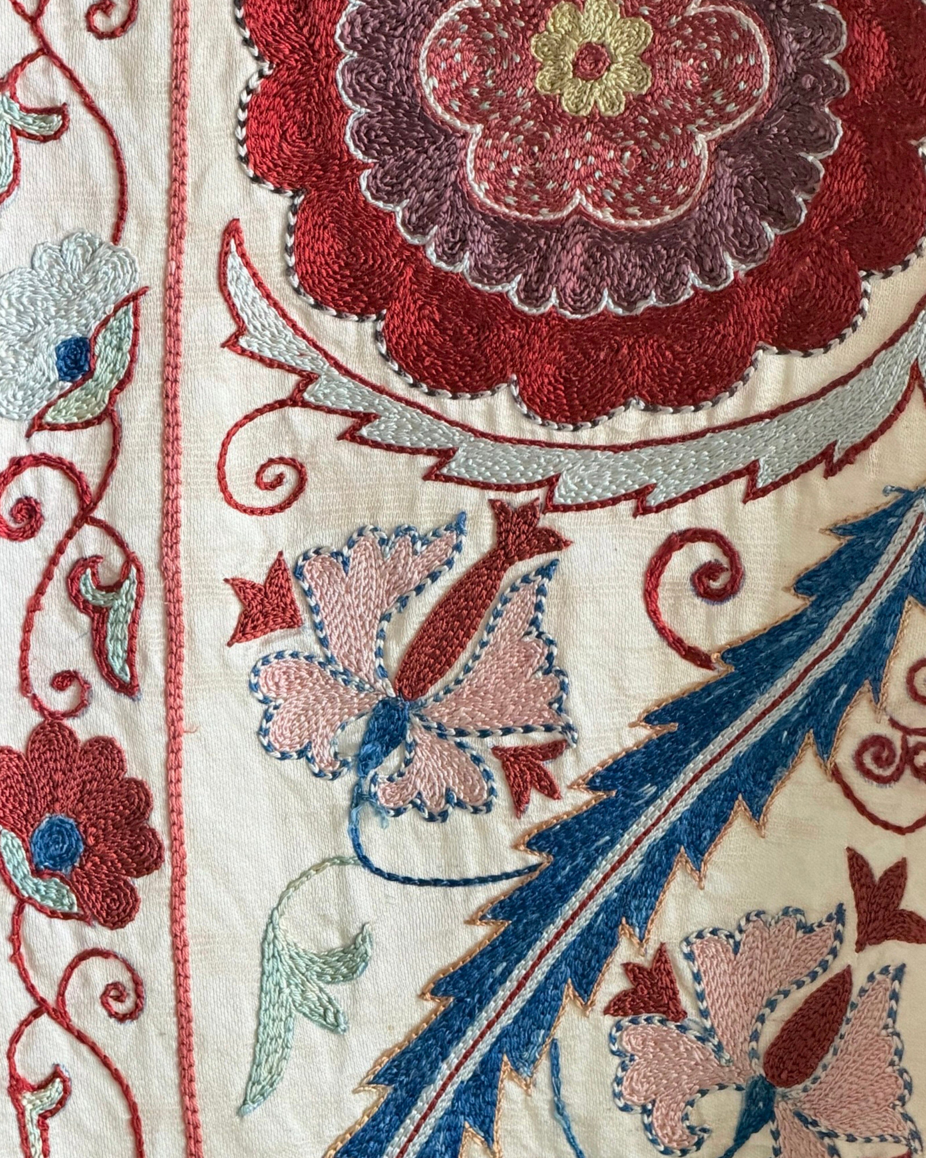Hand Stitched Suzani (CSSU221322| 62 x 78") Suzani Aziz Suzani