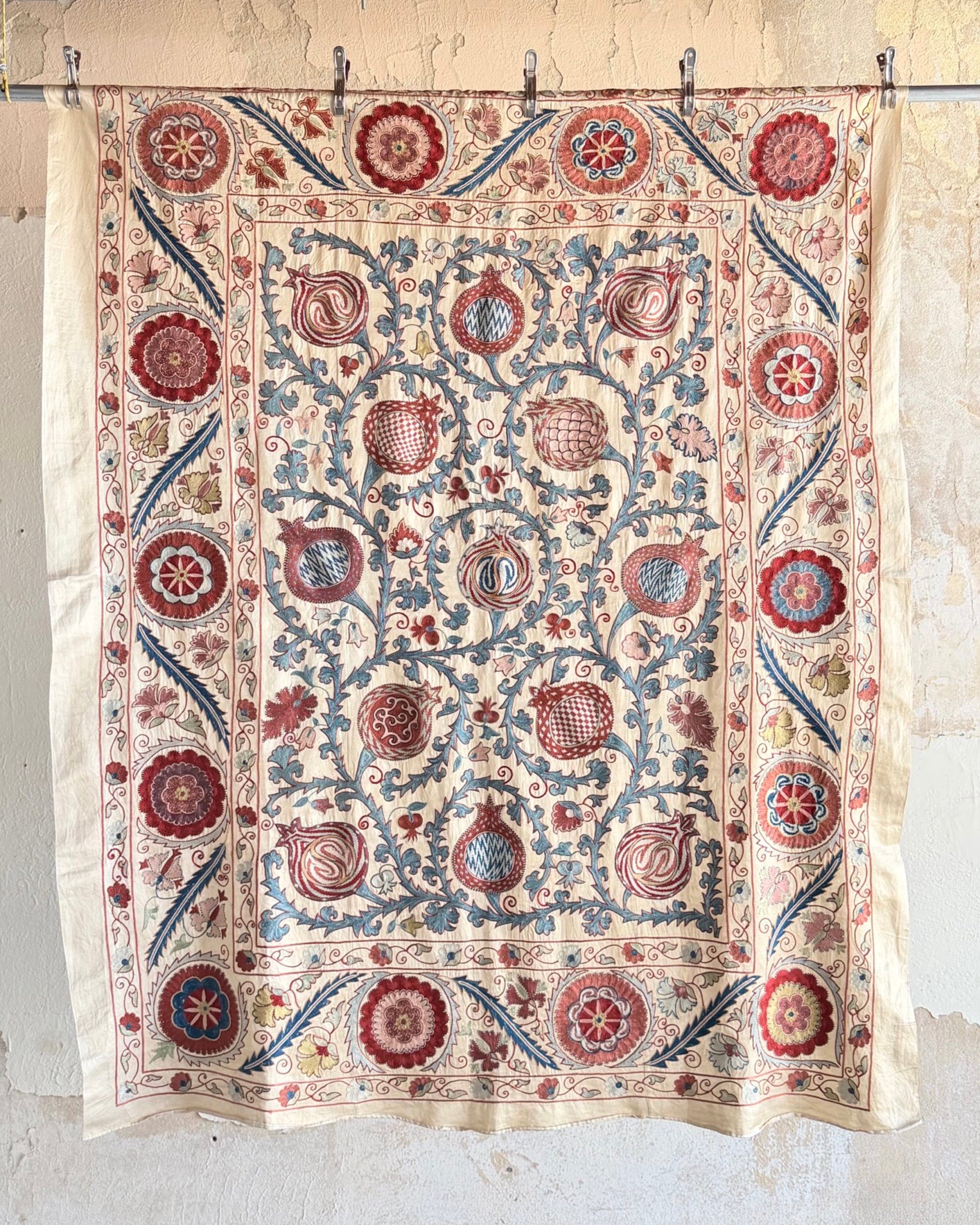 Hand Stitched Suzani (CSSU221322| 62 x 78") Suzani Aziz Suzani