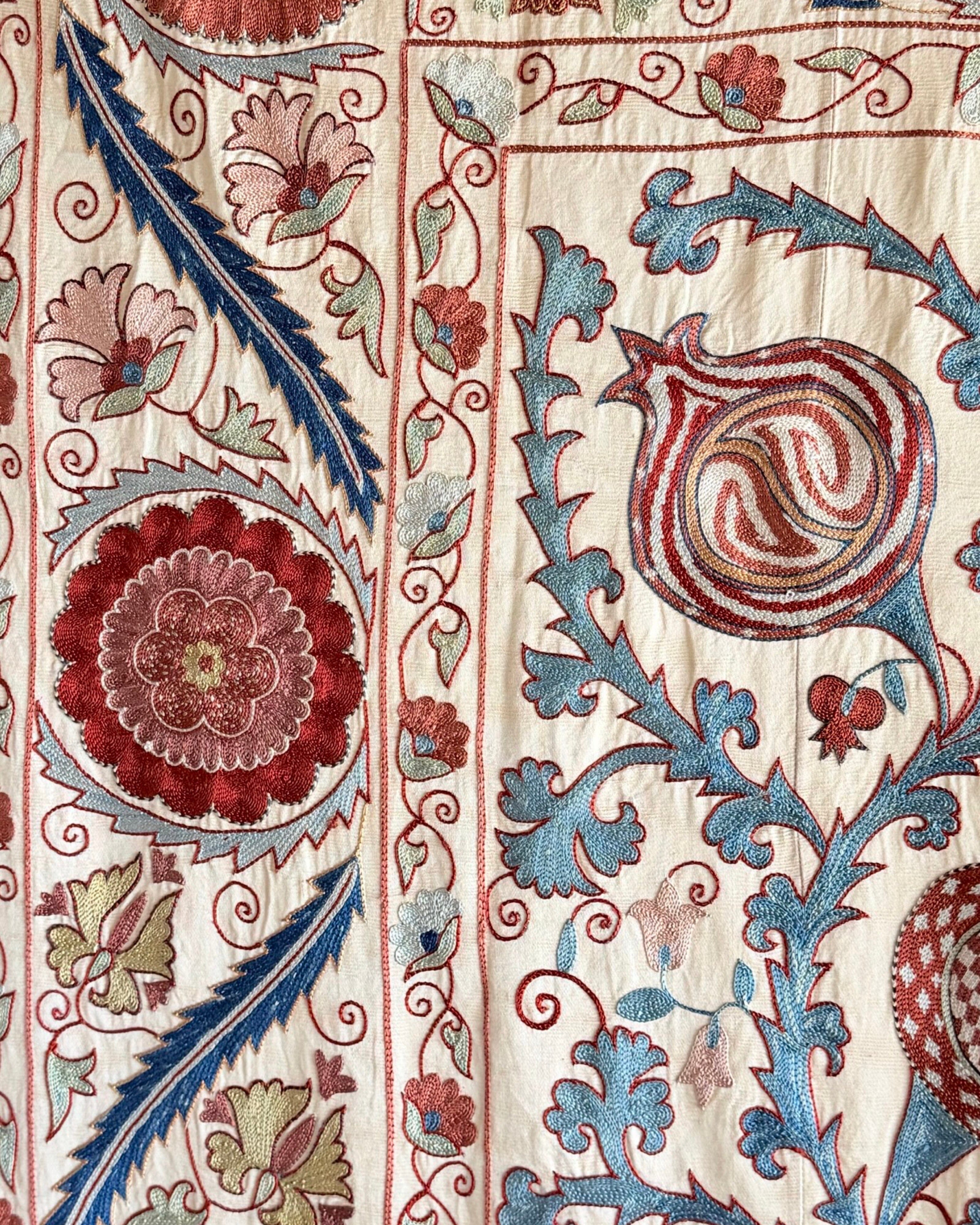 Hand Stitched Suzani (CSSU221322| 62 x 78") Suzani Aziz Suzani