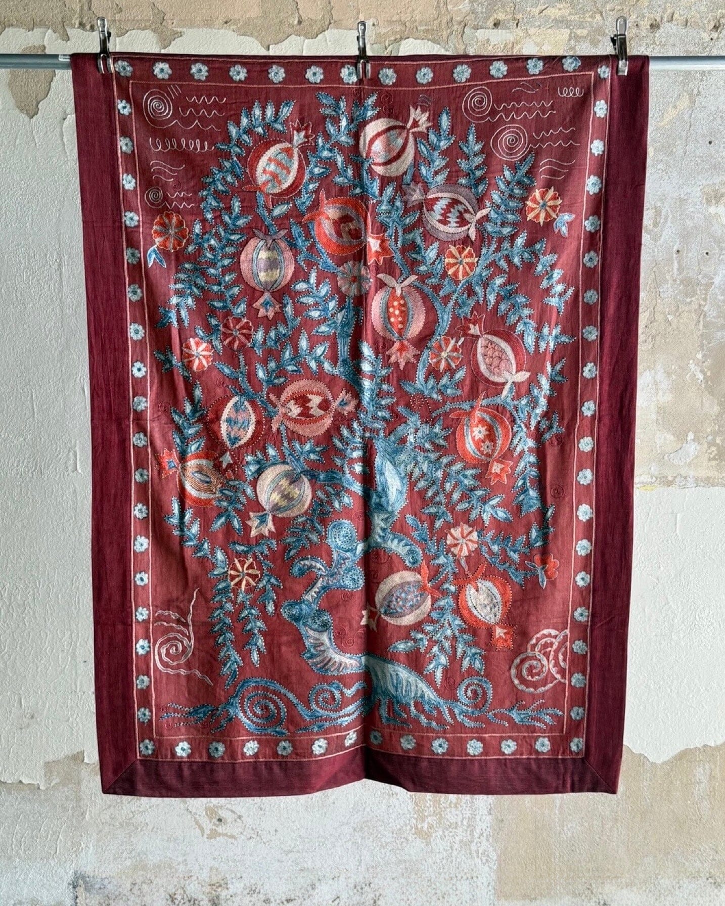 Hand Stitched Suzani (CSSU41825| 46 x 66") Suzani Aziz Suzani