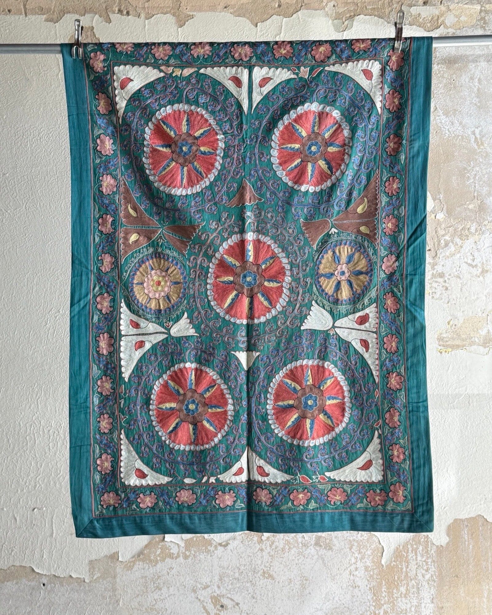 Hand Stitched Suzani (CSSU42425| 42x58") Suzani Aziz Suzani