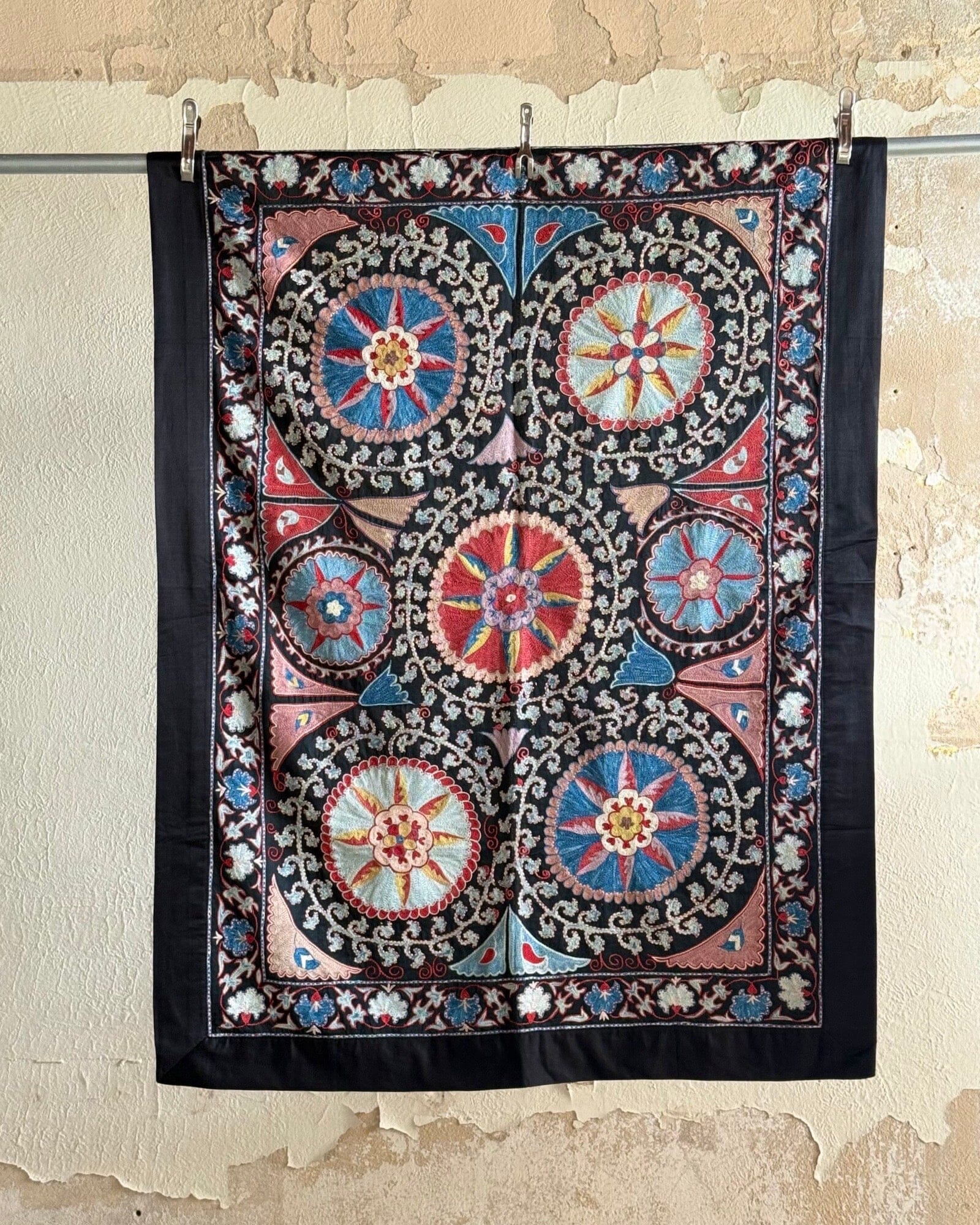 Hand Stitched Suzani (CSSU42925 | 44 x 59") Suzani Aziz Suzani