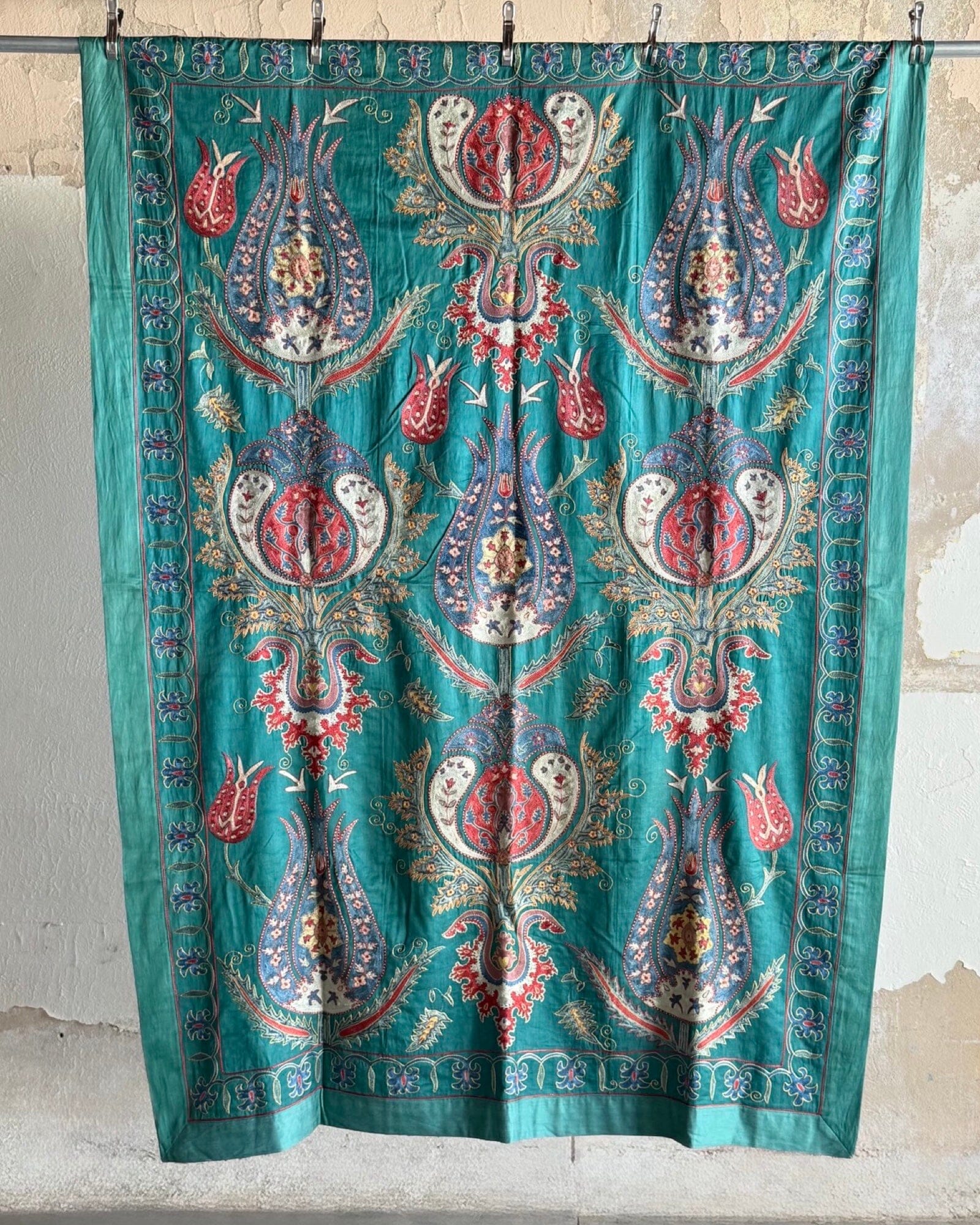 Hand Stitched Suzani (CSSU43325 | 64 x 88") Suzani Aziz Suzani