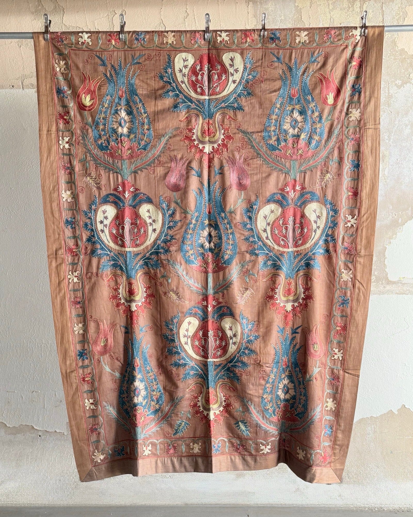 Hand Stitched Suzani (CSSU43425 | 64 x 88") Suzani Aziz Suzani