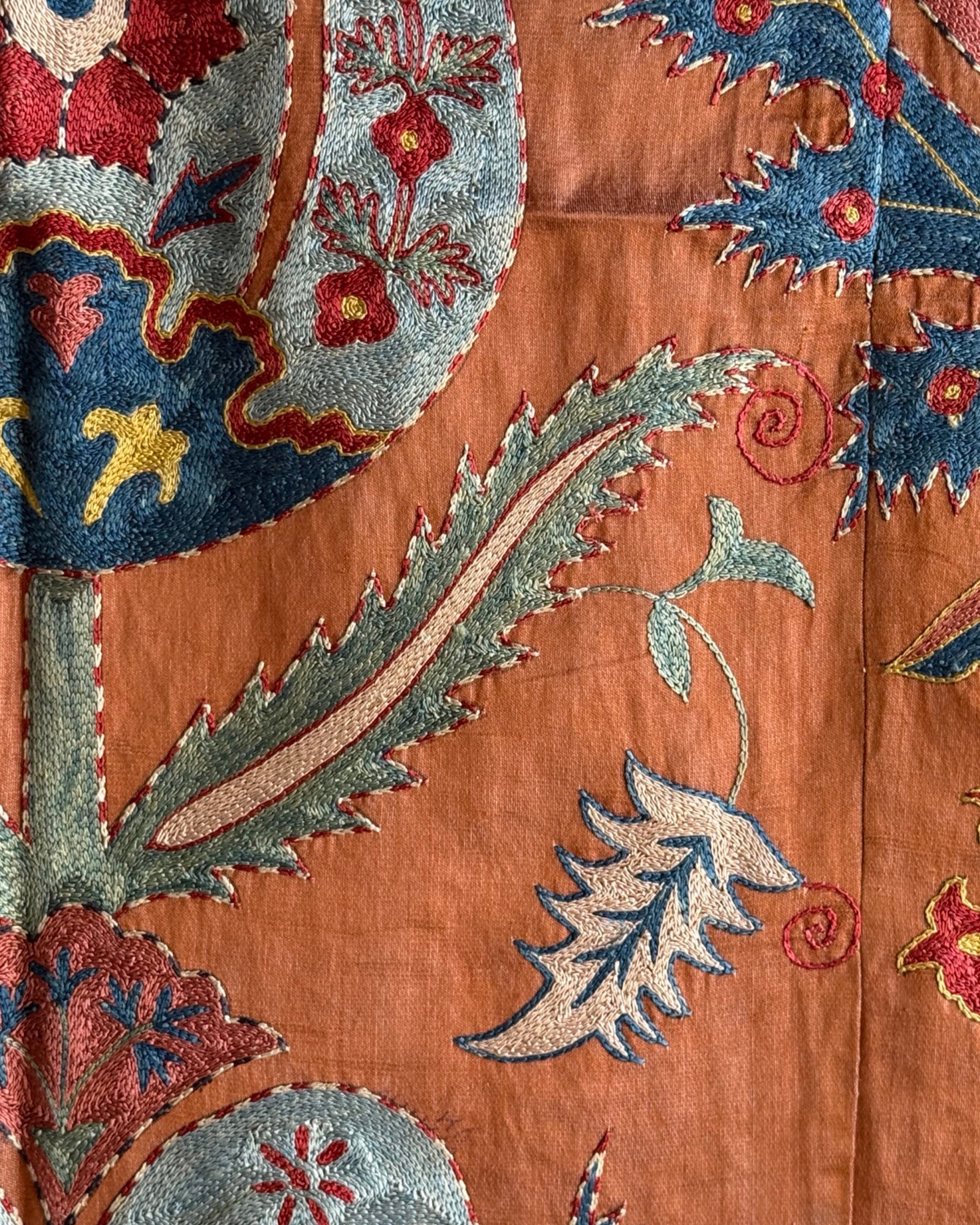 Hand Stitched Suzani (CSSU43925 | 64 x 88") Suzani Aziz Suzani