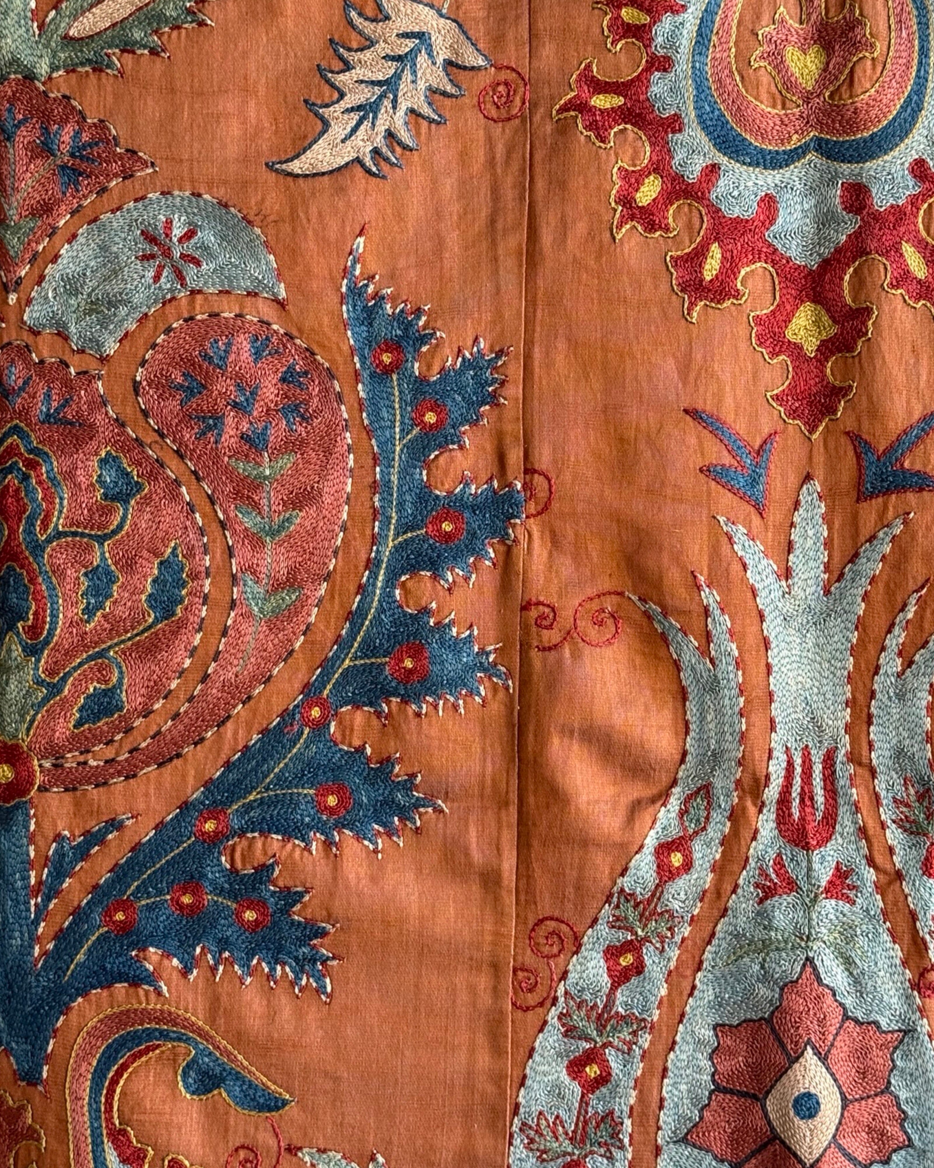 Hand Stitched Suzani (CSSU43925 | 64 x 88") Suzani Aziz Suzani