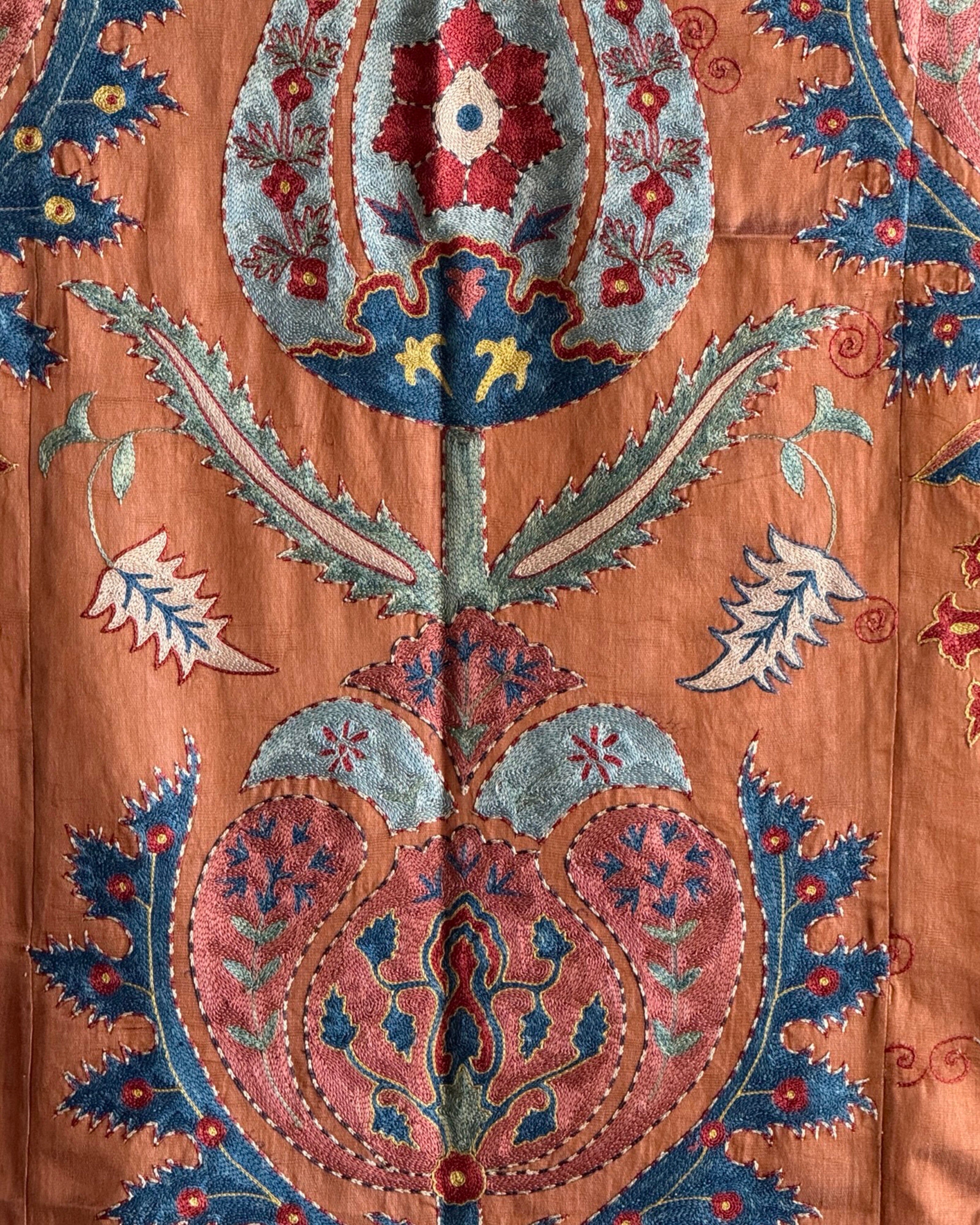 Hand Stitched Suzani (CSSU43925 | 64 x 88") Suzani Aziz Suzani