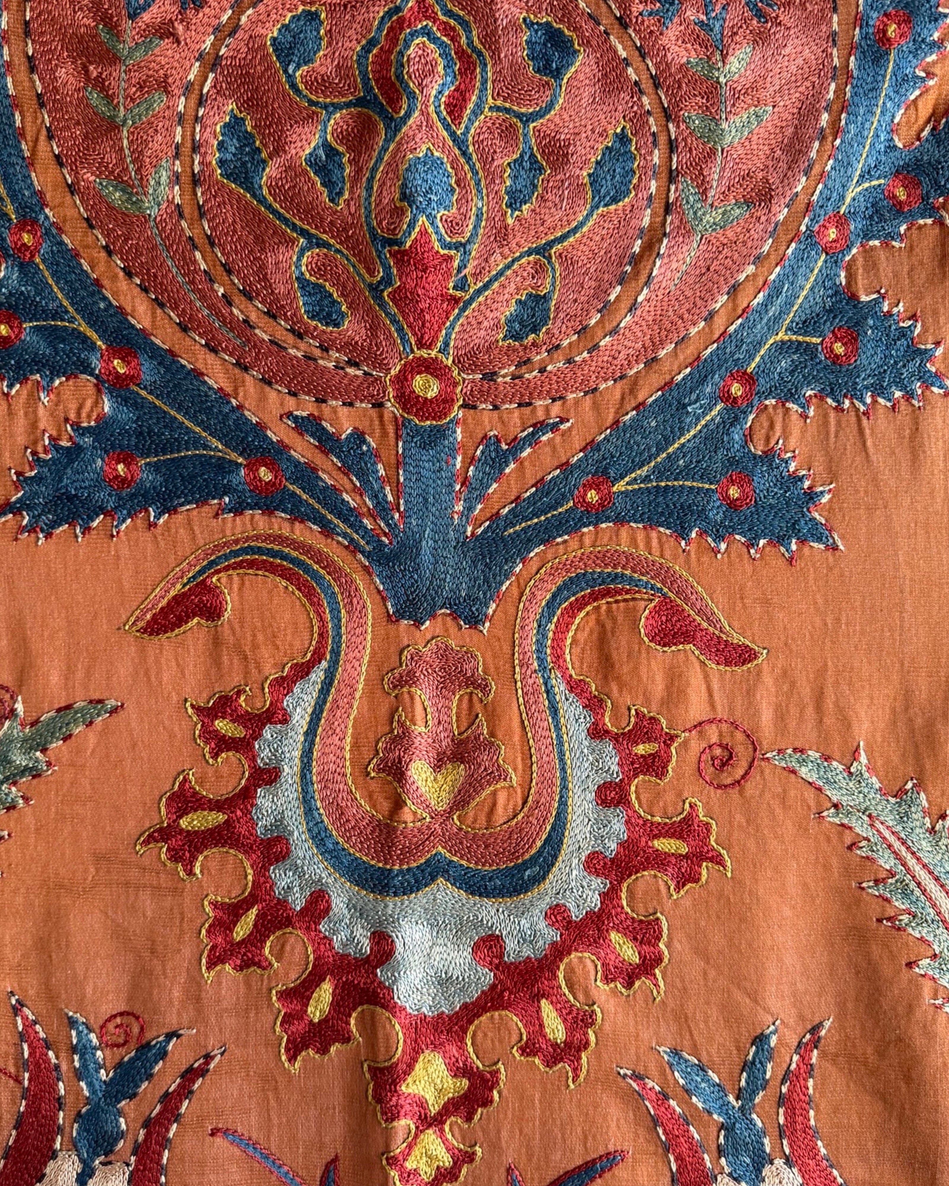 Hand Stitched Suzani (CSSU43925 | 64 x 88") Suzani Aziz Suzani