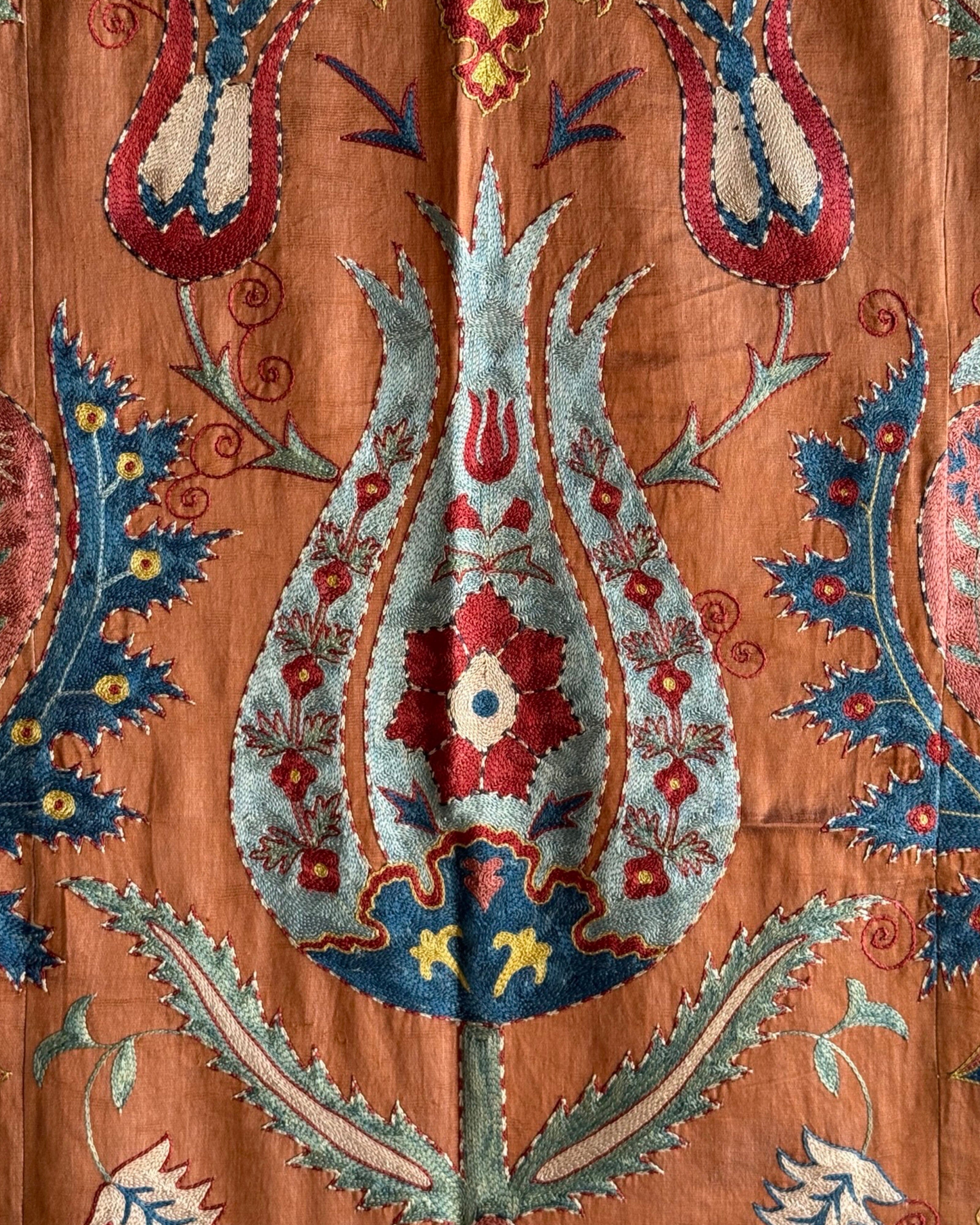 Hand Stitched Suzani (CSSU43925 | 64 x 88") Suzani Aziz Suzani