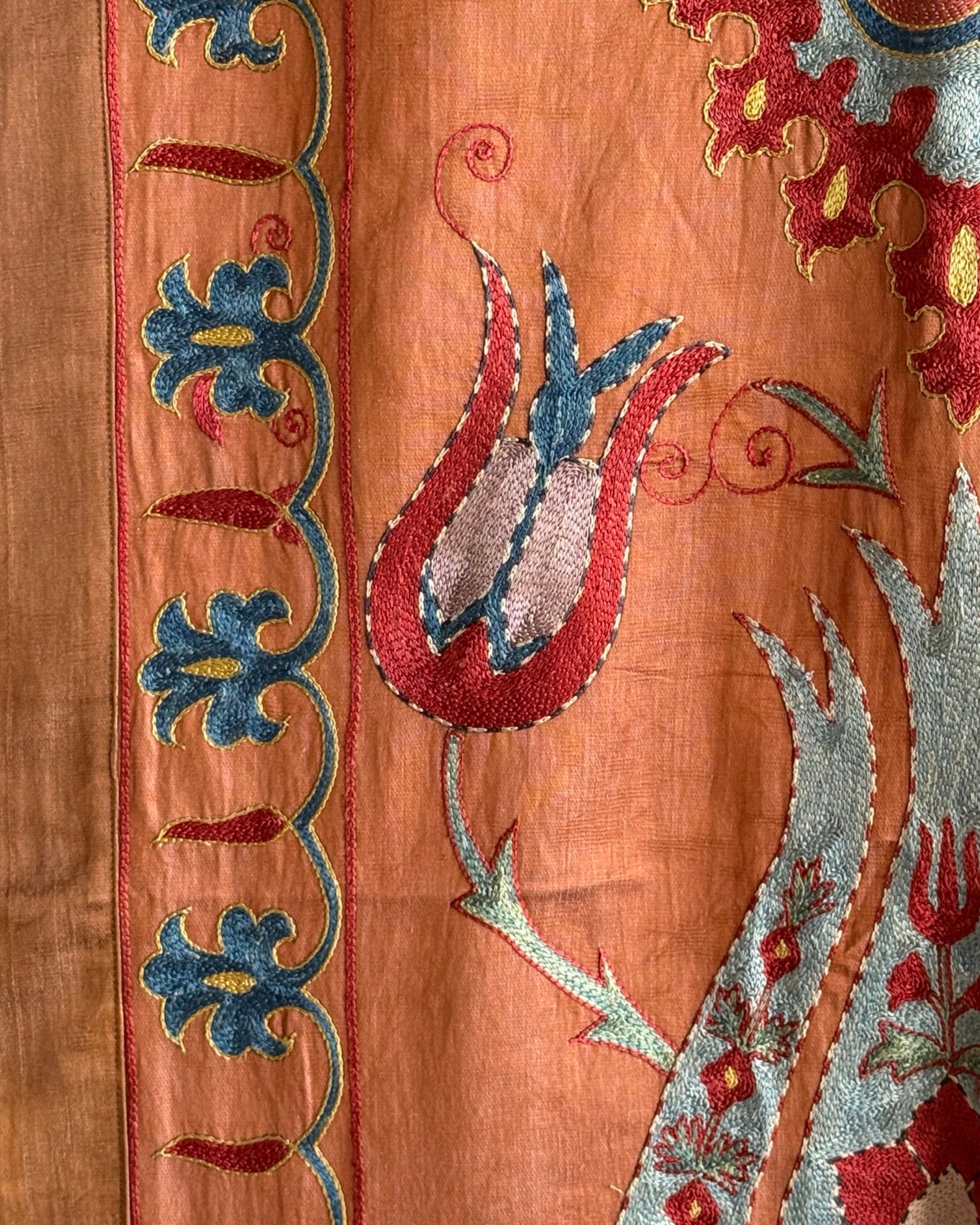 Hand Stitched Suzani (CSSU43925 | 64 x 88") Suzani Aziz Suzani