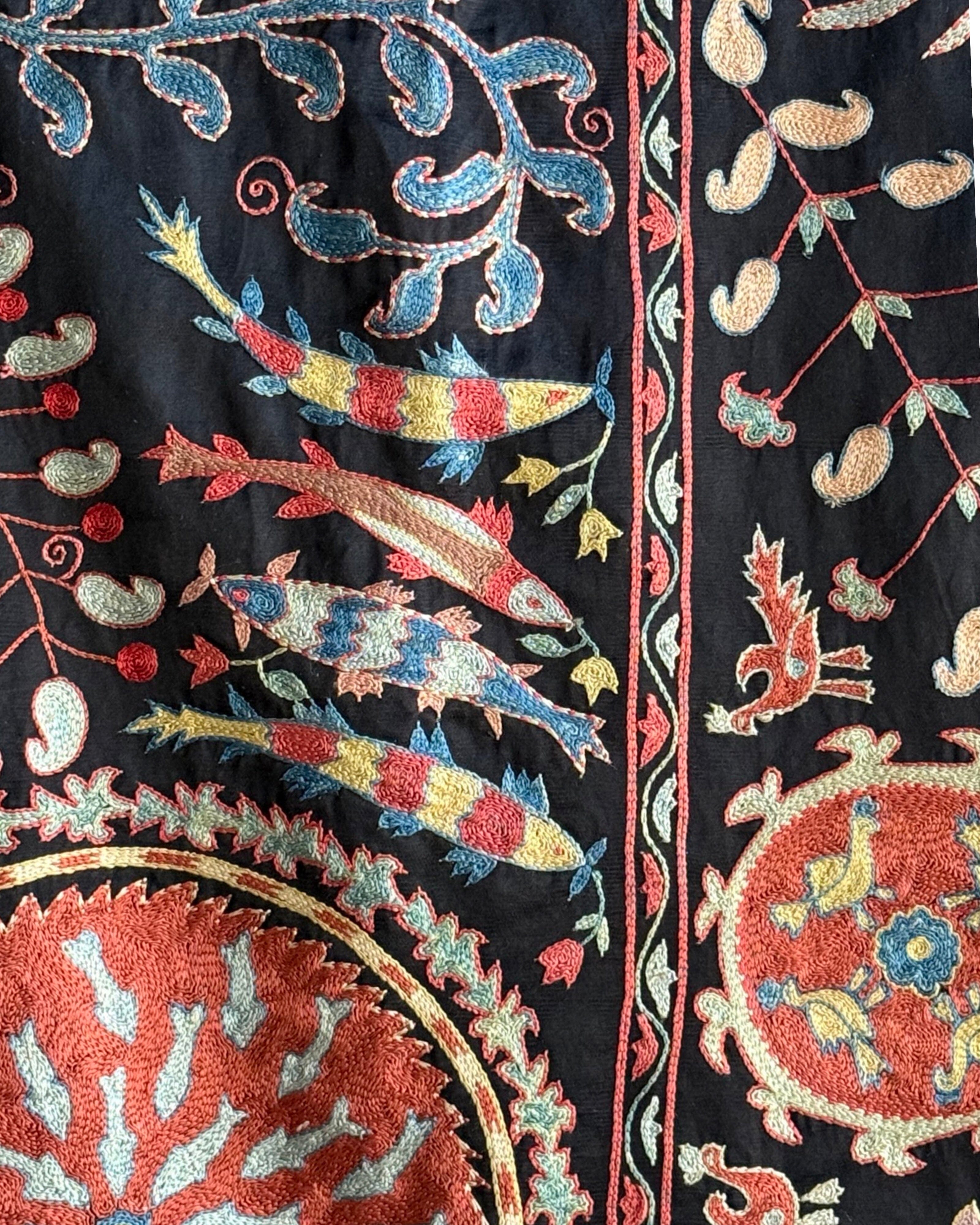 Hand Stitched Suzani (CSSU44225 | 64 x 80") Suzani Aziz Suzani