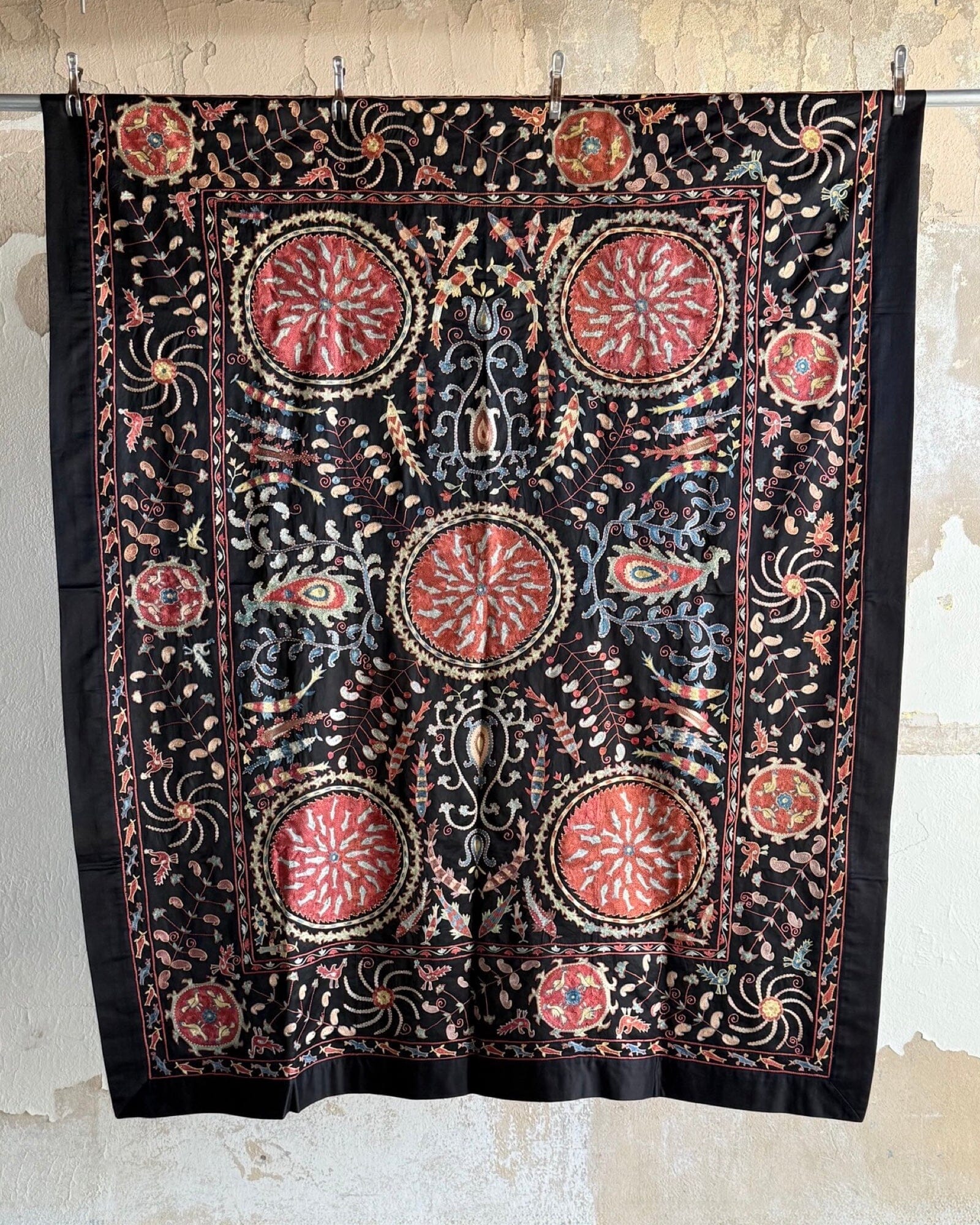 Hand Stitched Suzani (CSSU44225 | 64 x 80") Suzani Aziz Suzani