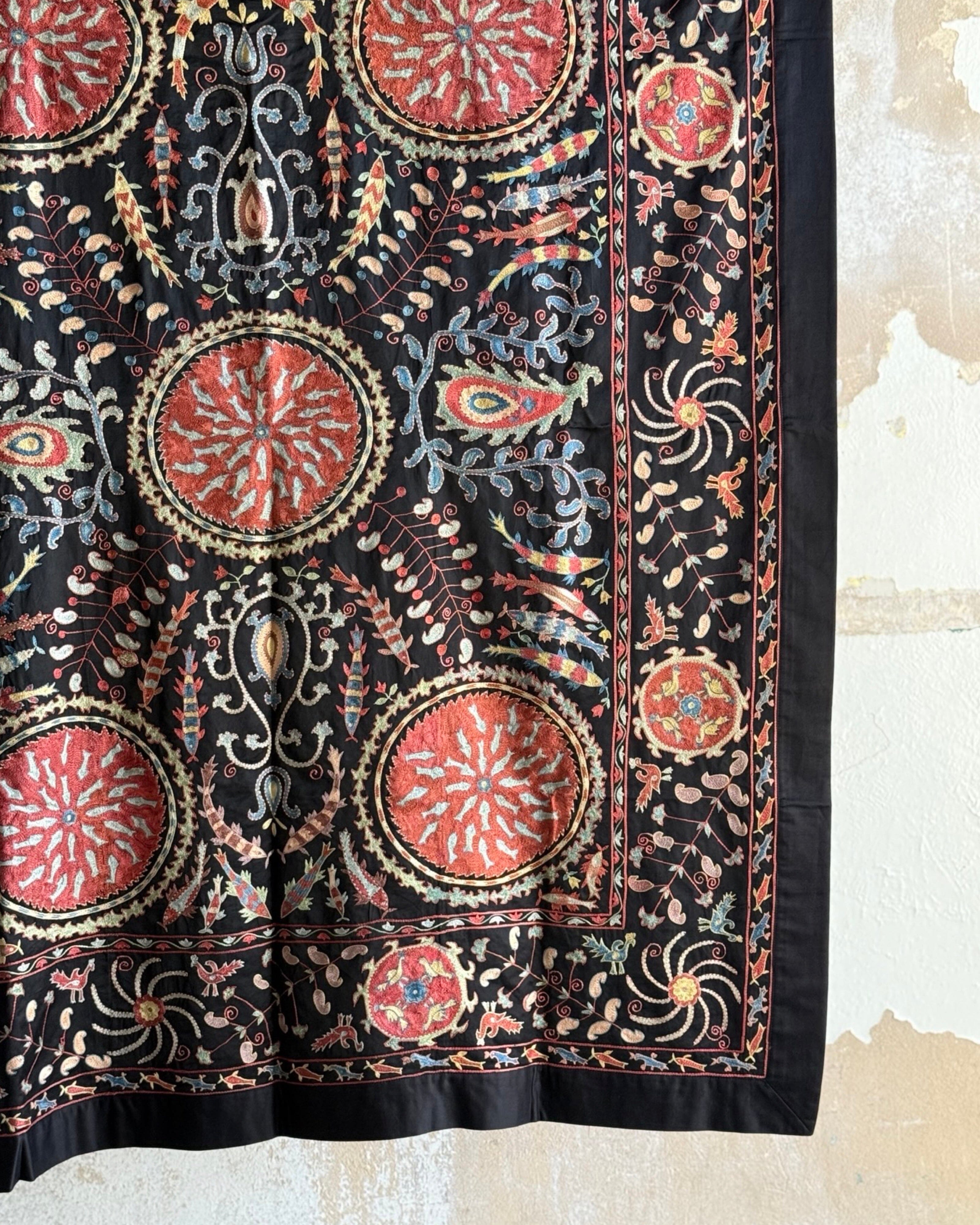 Hand Stitched Suzani (CSSU44225 | 64 x 80") Suzani Aziz Suzani