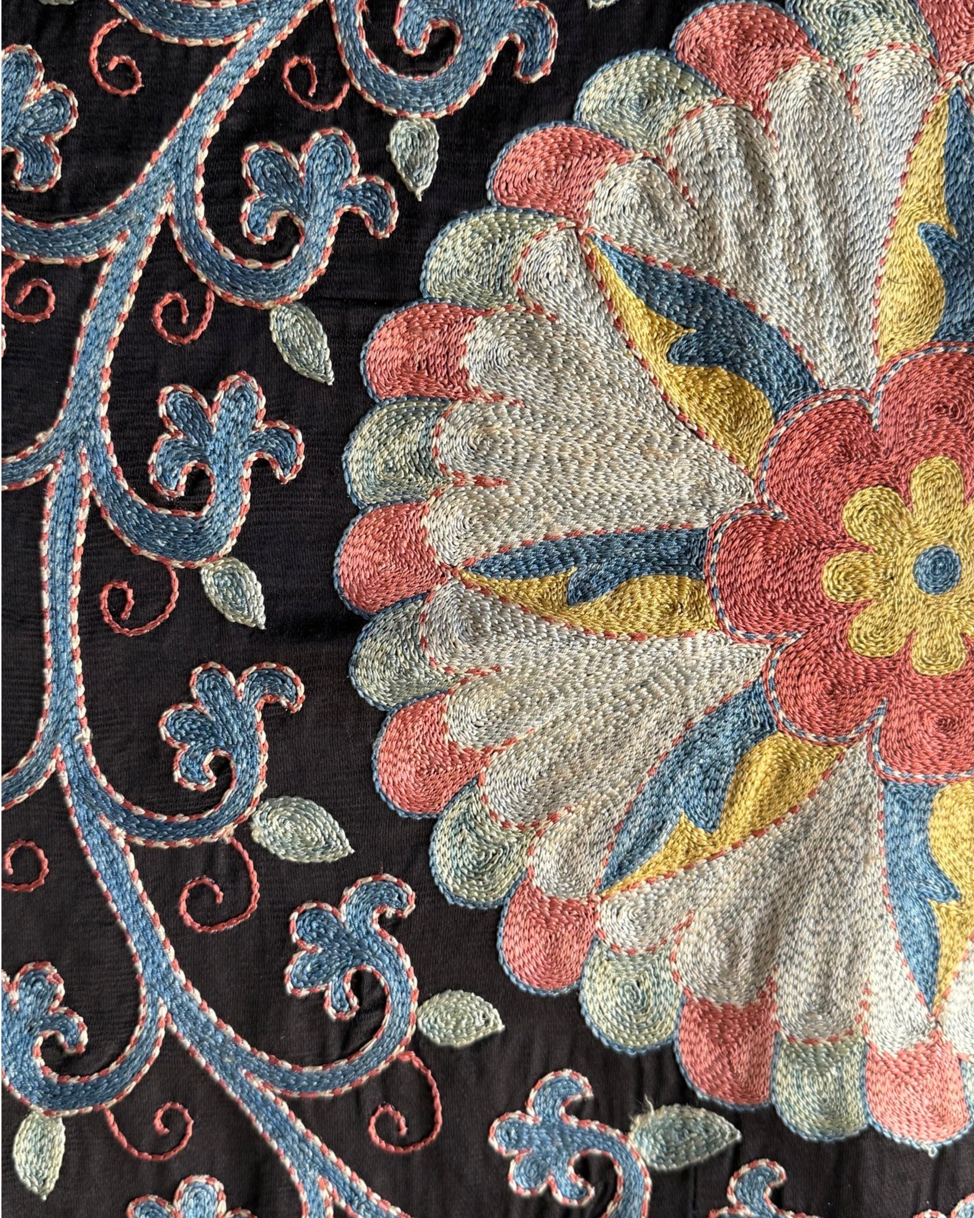 Hand Stitched Suzani (CSSU44425 | 63 x 80") Suzani Aziz Suzani