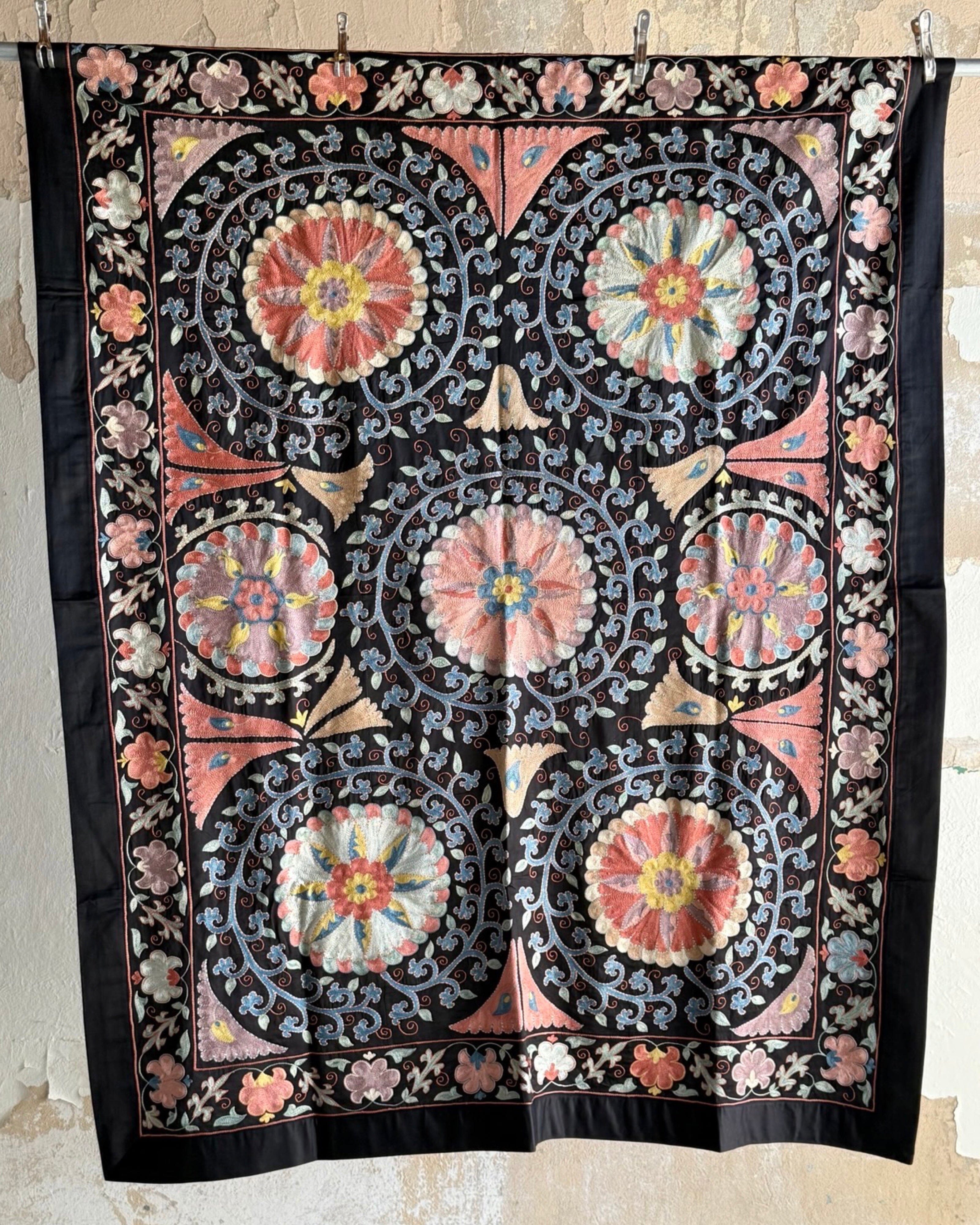 Hand Stitched Suzani (CSSU44425 | 63 x 80") Suzani Aziz Suzani