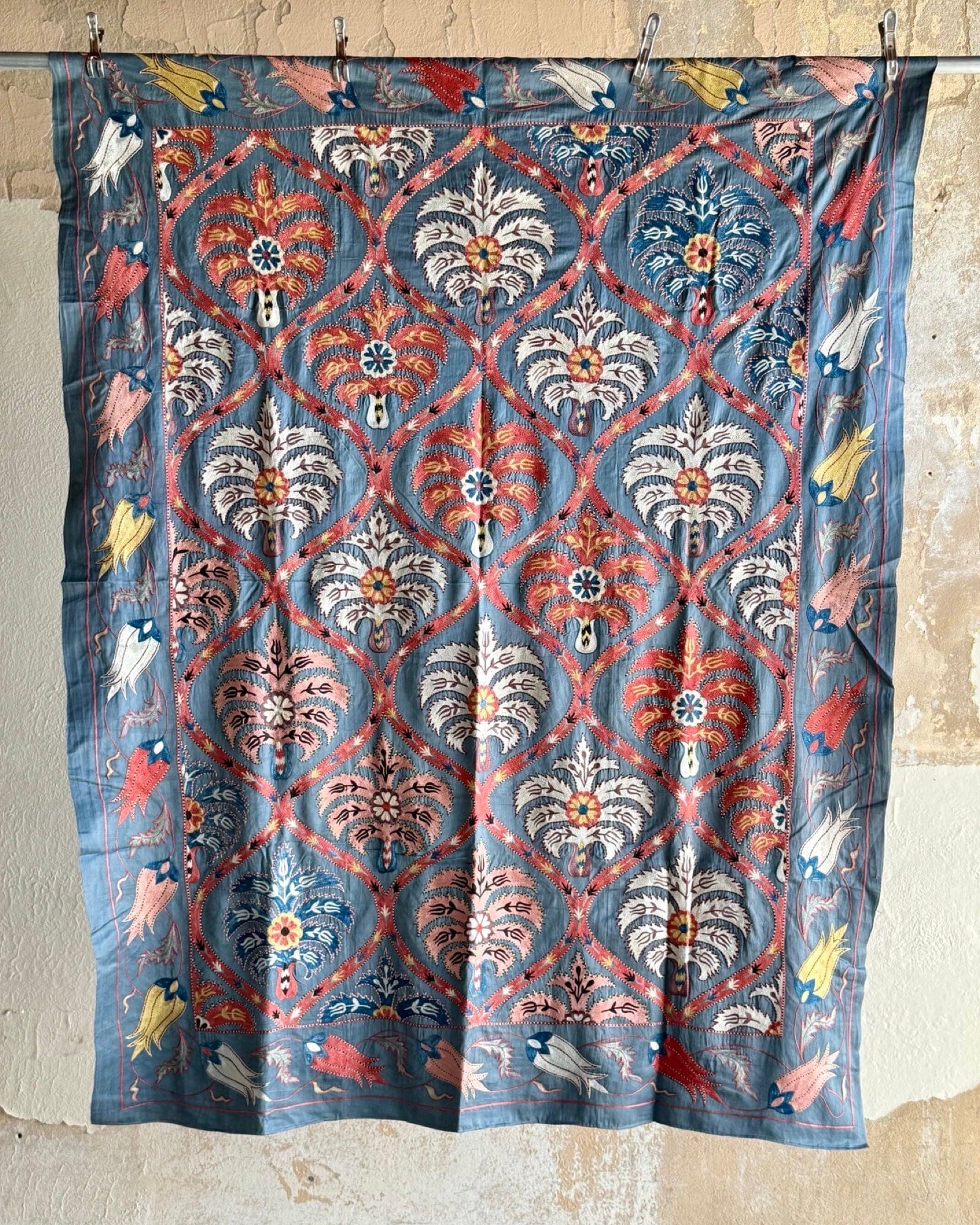 Hand Stitched Suzani (CSSU44725 | 60 x 78") Suzani Aziz Suzani